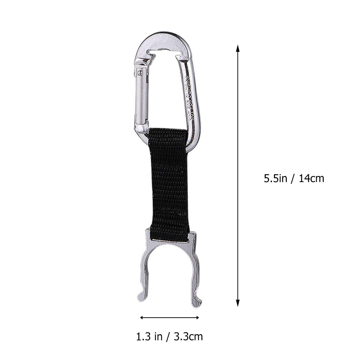 5-Pack Aluminum Alloy Water Bottle Clips with Lid - Durable Bottle Buckle, Spaghetti Tongs & Carrying Clip for Camping, Hiking, Travel & Outdoor Activities