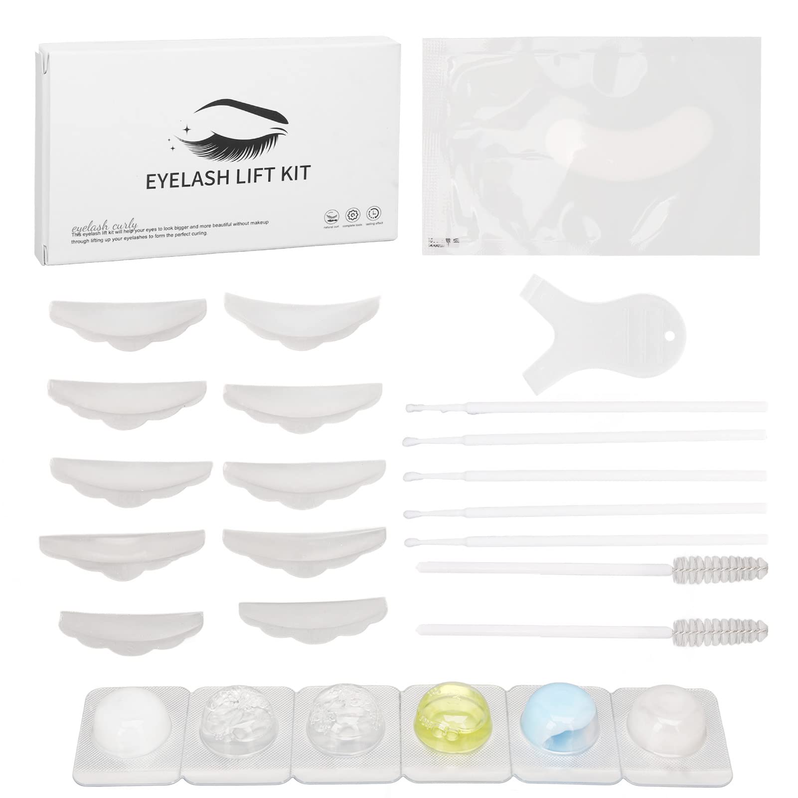 Professional Eyelash Perm Kit - Disposable Semi-Permanent Lash Lift Set with Safe 12ml Lifting Solution for Natural Curling | Perfect for Salon Use & DIY Home Lash Care