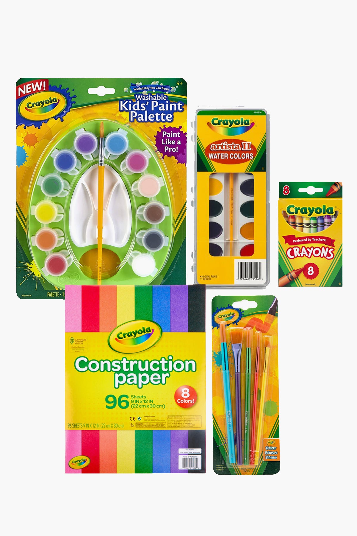 Crayola Kids Paint Set - 24 Vibrant Colors with Brushes & Palette for Creative Art Projects - Perfect for Home, School & DIY Crafts