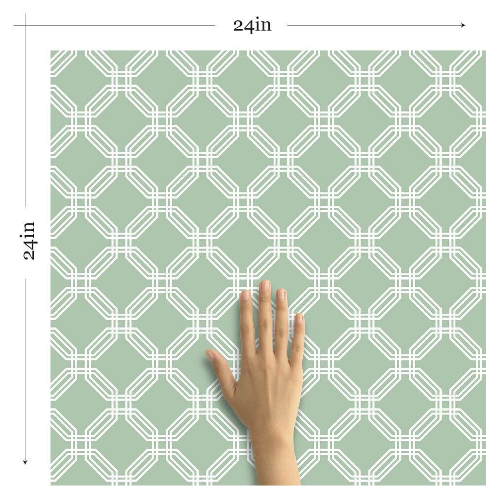 White Geometric Peel and Stick Removable Wallpaper - Self-Adhesive Wall Decal for Home Decor, Bedroom, Living Room, Nursery & Office - Easy to Apply and Remove