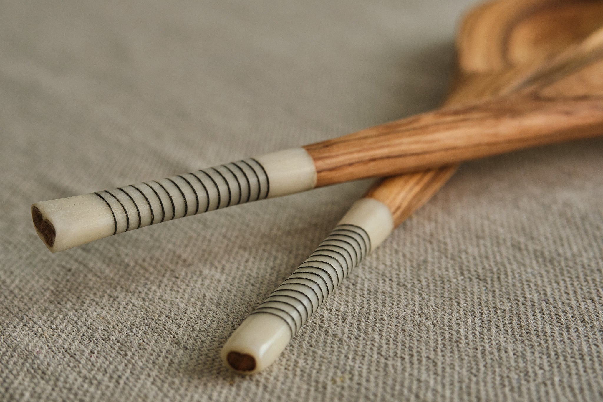 Handcrafted Walnut Wood Salad Servers Set - Natural Wooden Salad Tongs & Spoon for Healthy Eating, Dinner Parties & Picnics