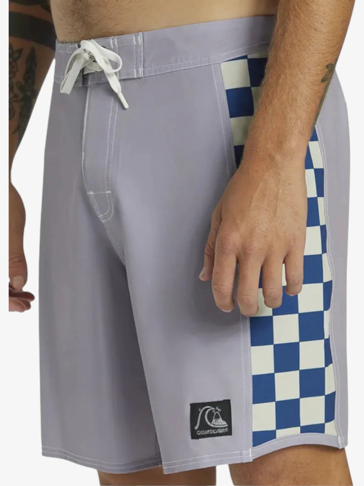 Quiksilver Original Arch 18 Surfboard Bag - Lightweight Mesh Cover for Travel & Storage - Grey/White/Blue Color - Perfect for Surfers & Beach Enthusiasts