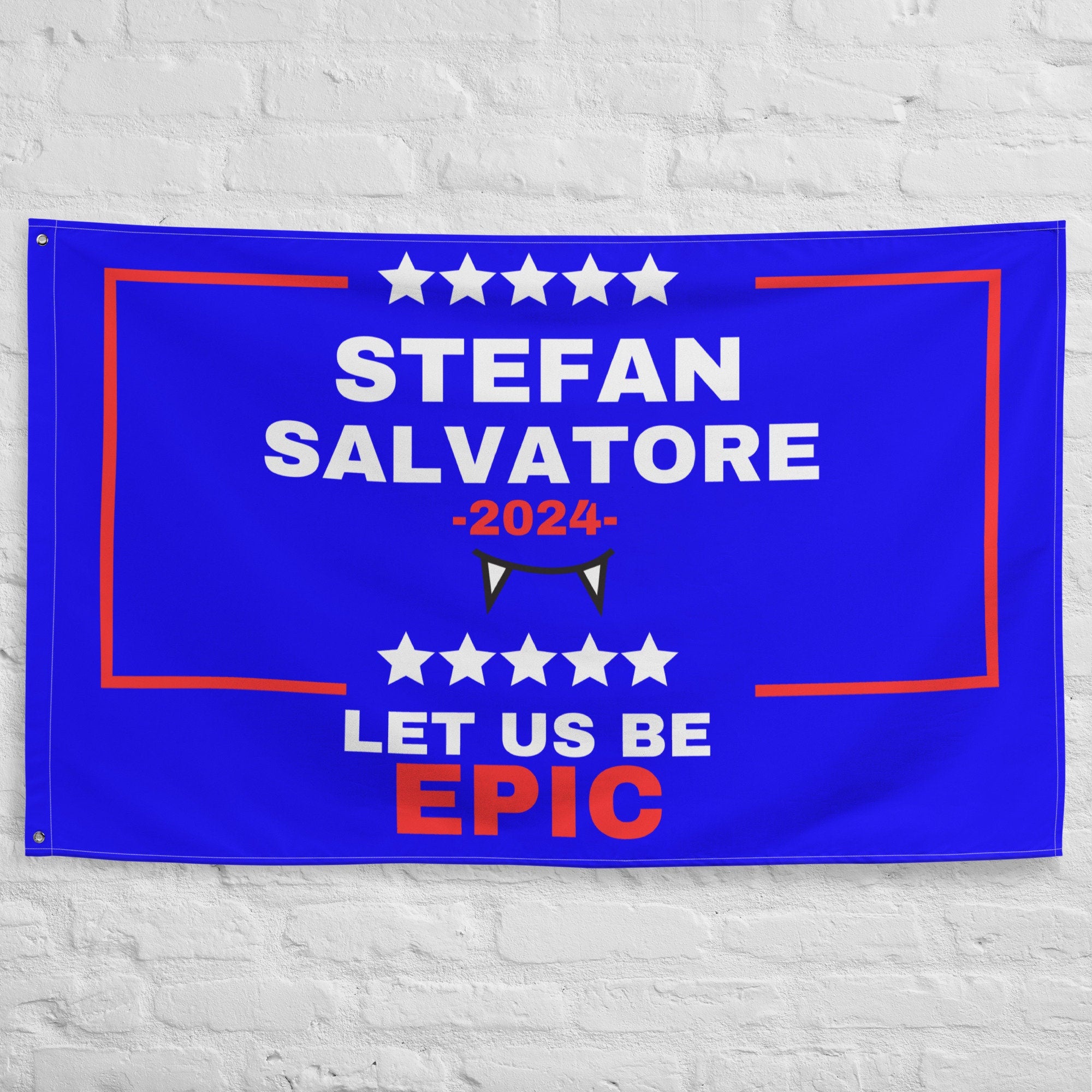 Stefan Salvatore Flag | The Vampire Diaries Merch | TVD Tapestry & Room Decor | Dorm Flag for Fans | Team Stefan Gift Idea | Perfect for TV Show Themed Parties & Fan Rooms