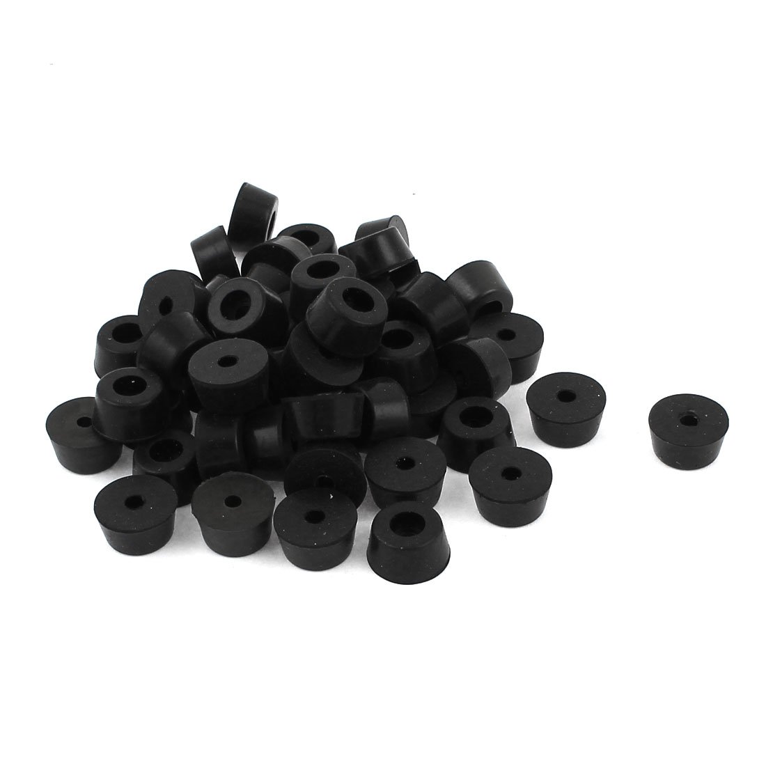 50 Pcs Black Rubber Furniture Foot Pads 13x7mm - Non-Slip Desk Leg Protectors for Chairs, Tables & Sofas - Prevent Floor Scratches & Reduce Noise