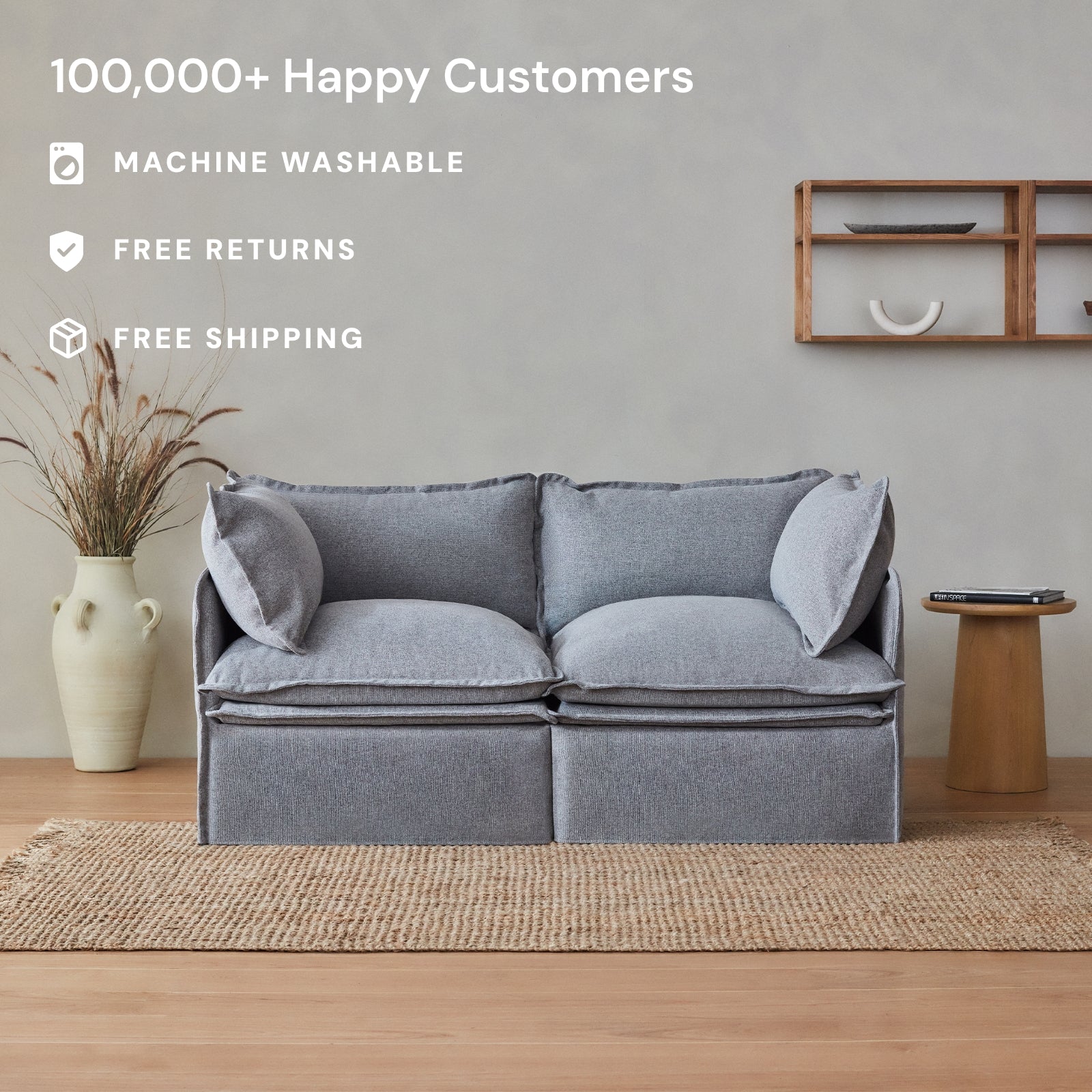 Premium Armless Chair Cushion Set - Soft Blended Weave Fabric for Enhanced Comfort | Perfect for Office, Living Room, or Reading Nook