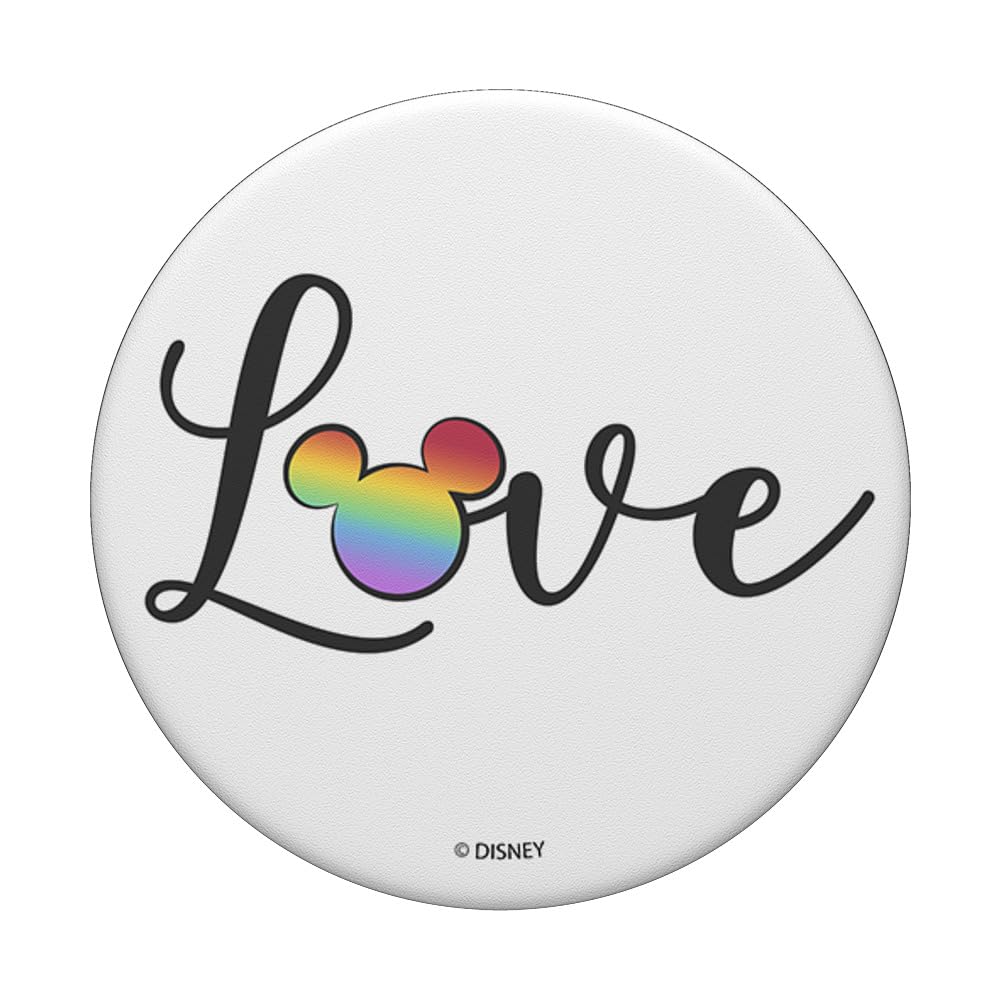Disney Mickey and Friends Rainbow Mouse Ears Love PopSockets Standard PopGrip - Swappable Phone Grip for iPhone, Samsung, and Smartphones - Perfect for Disney Fans, Theme Parks, and Everyday Use
