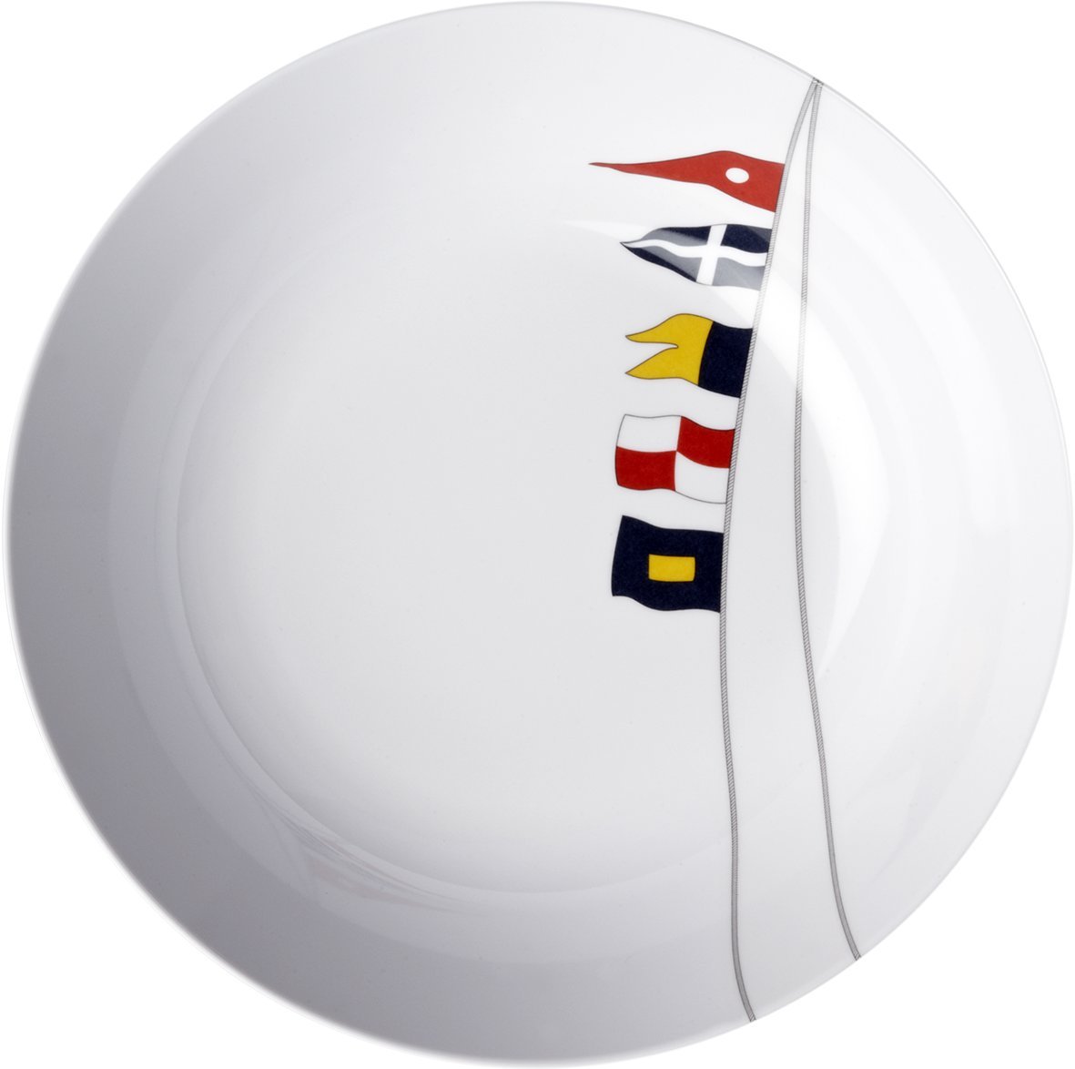 MB Coastal Designs Shatterproof Non-Slip Soup Bowls - Set of 6 Nautical Style Bowls in White, Red & Yellow | Perfect for Boats, Picnics, Outdoor Dining & Everyday Use