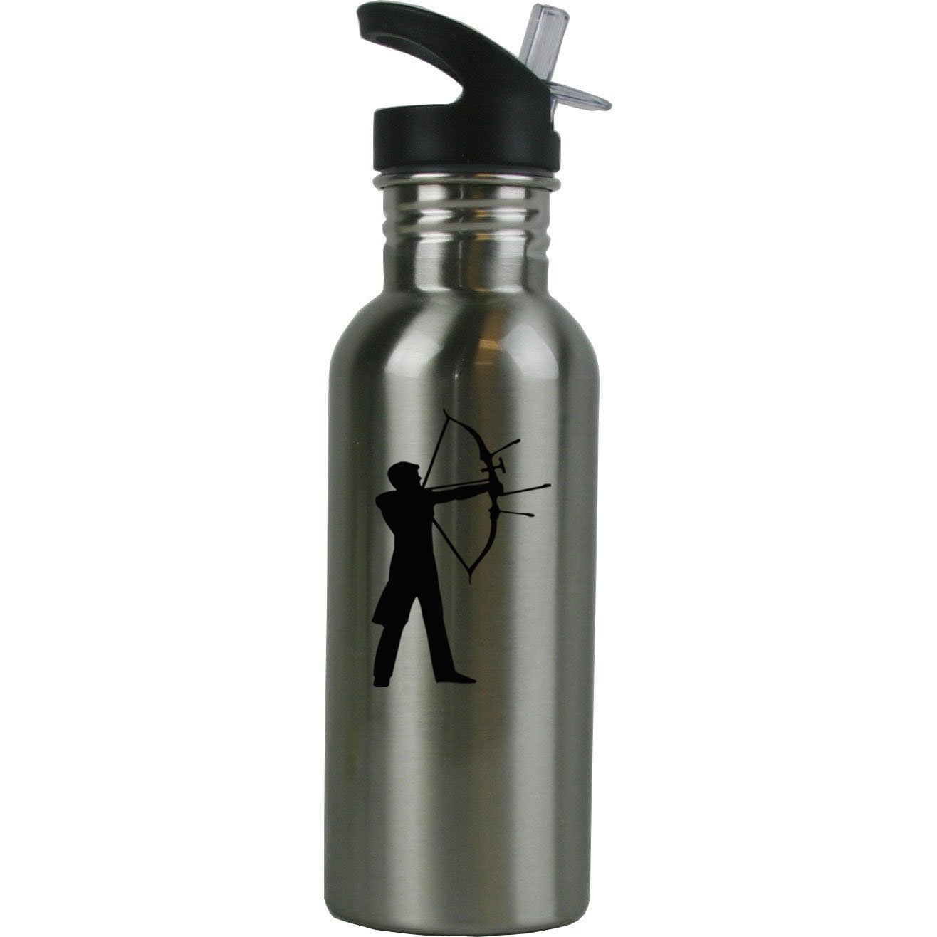 Custom Stainless Steel Archery & Bow Hunting Water Bottle with Straw - 20oz Personalized Sports Bottle for Outdoor Adventures, Hunting Trips & Gym Workouts