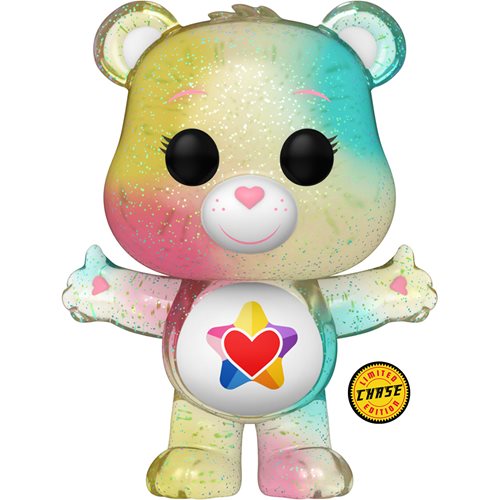 Care Bears 40th Anniversary True Heart Bear Glitter Chase Pop! Vinyl Figure #1206 - Collectible Toy for Fans & Gift for Kids Birthday
