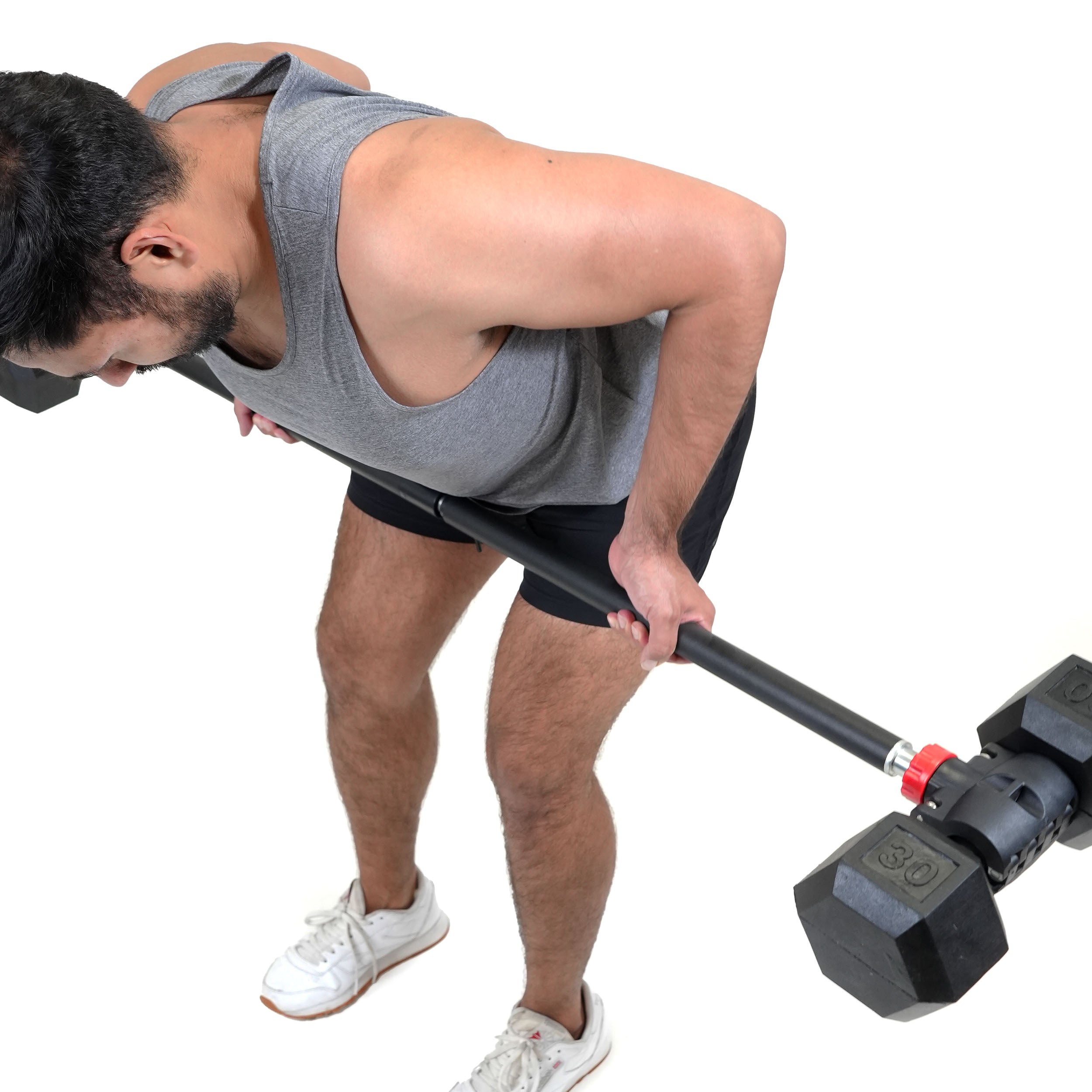 PRCTZ Adjustable Dumbbell to Barbell Converter - Modular Weightlifting Bar for Home Gym Strength Training | Perfect for CrossFit, Powerlifting & Functional Fitness Workouts