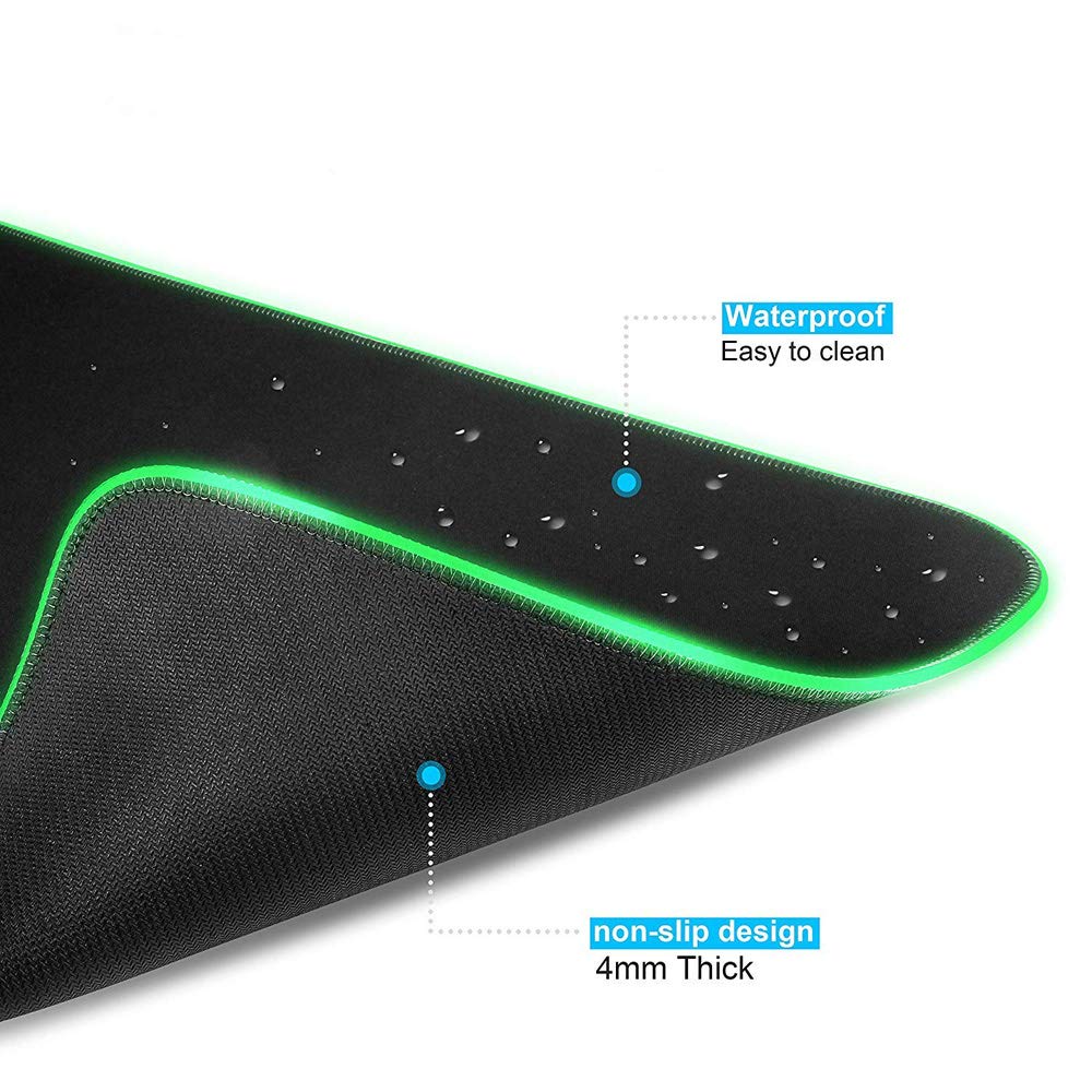 axGear RGB LED Gaming Mouse Pad - Large Non-Slip Surface with 16 Color Modes for PC, Laptop, Computer - Perfect for Gaming, Office Work & Home Use