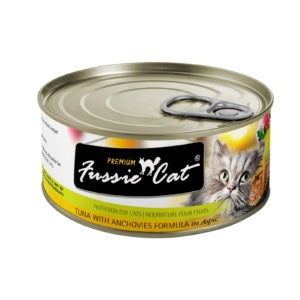 Premium Tuna & Anchovies Wet Cat Food in Aspic - 5.5oz Can, Grain-Free Protein Rich Meal for Adult & Senior Cats - Perfect for Picky Eaters & Weight Management