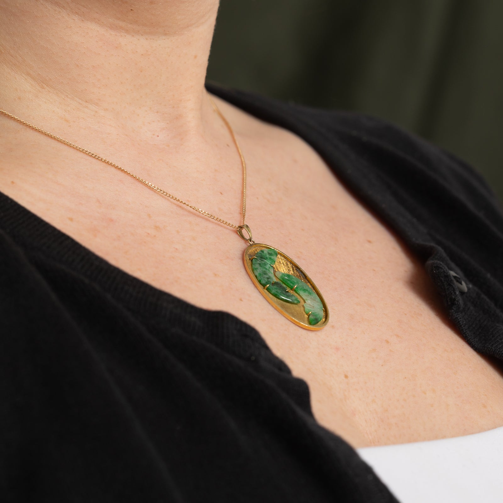 4.00ctw Jadeite Pisces Pendant Necklace - Natural Green Gemstone Zodiac Jewelry for Women | Perfect Birthday Gift, Anniversary Present & Spiritual Healing Accessory
