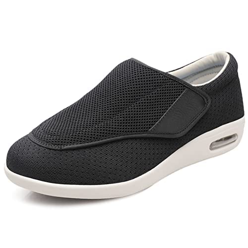 Men's Diabetic Shoes for Swollen Feet - Wide Width Orthopedic Slippers with Adjustable Closure, Non-Slip & Lightweight Design for Pain Relief - Ideal for Elderly, Diabetic & Edema Patients - Perfect for Home, Hospital & Daily Walking Comfort