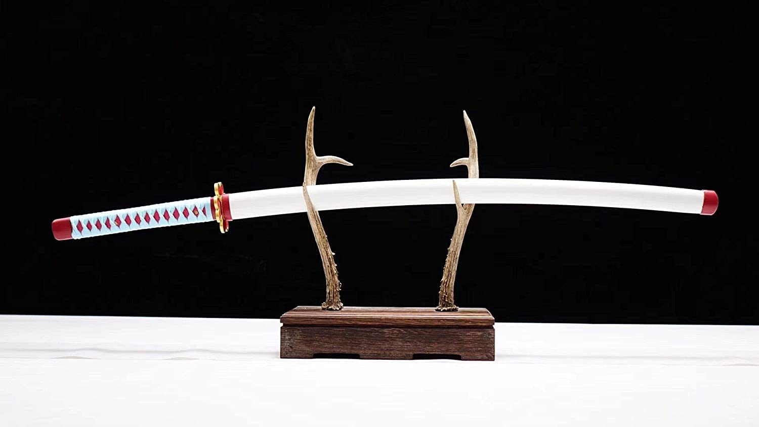 Handmade Demon Slayer Katana Sword - 1060 Carbon Steel Full Tang Samurai Sword with Real Sharp Blade - Authentic Japanese Anime Cosplay Weapon for Collectors, Martial Arts & Display