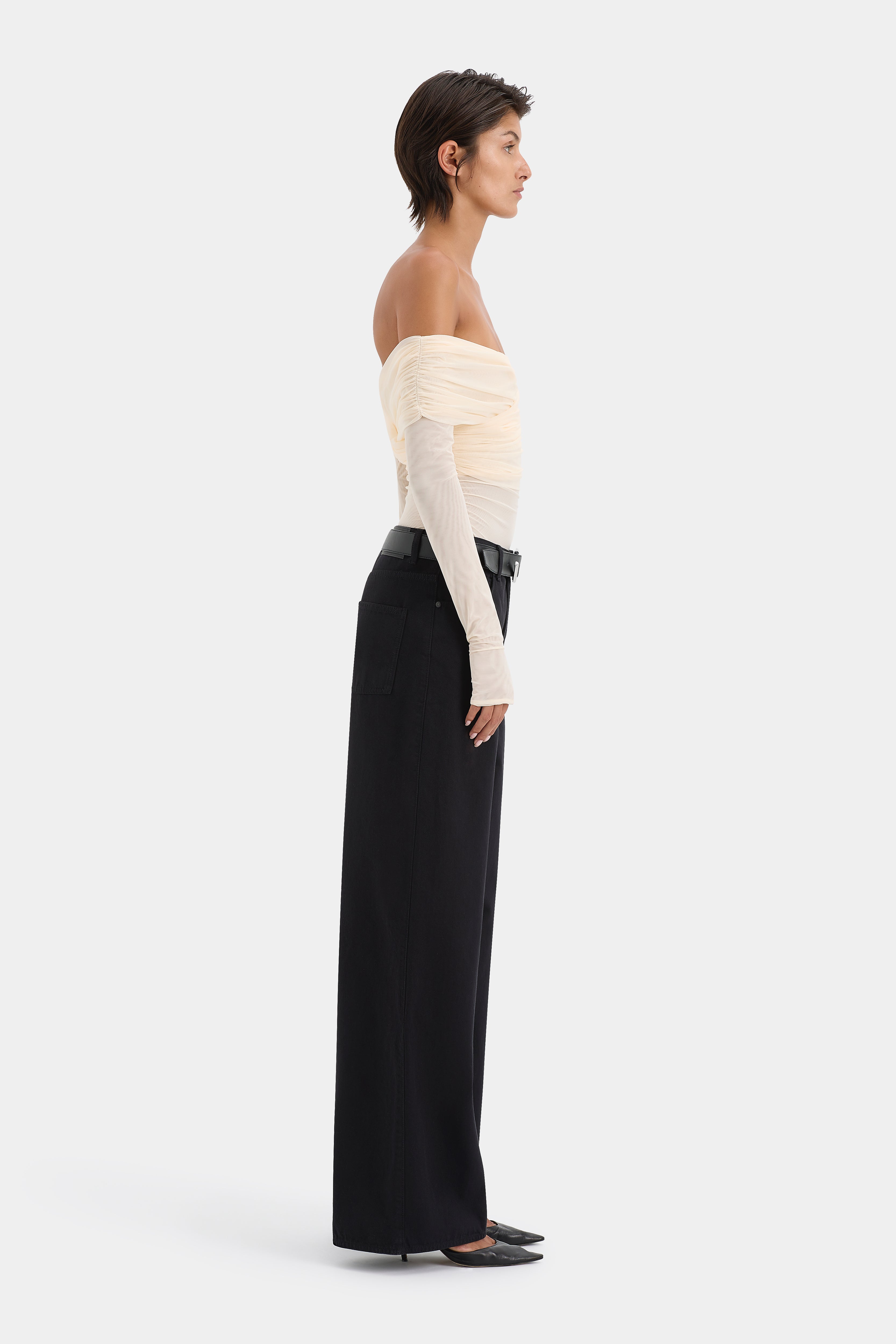 Jacques Women's Gathered Long Sleeve Blouse - Elegant Casual Tops for Work, Date Night & Everyday Wear