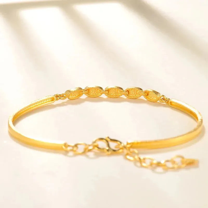 24K Pure Gold Bracelet 999 Solid Gold Bangle - Classic & Trendy Fine Jewelry for Women, Elegant Gift for Anniversary, Wedding & Special Occasions
