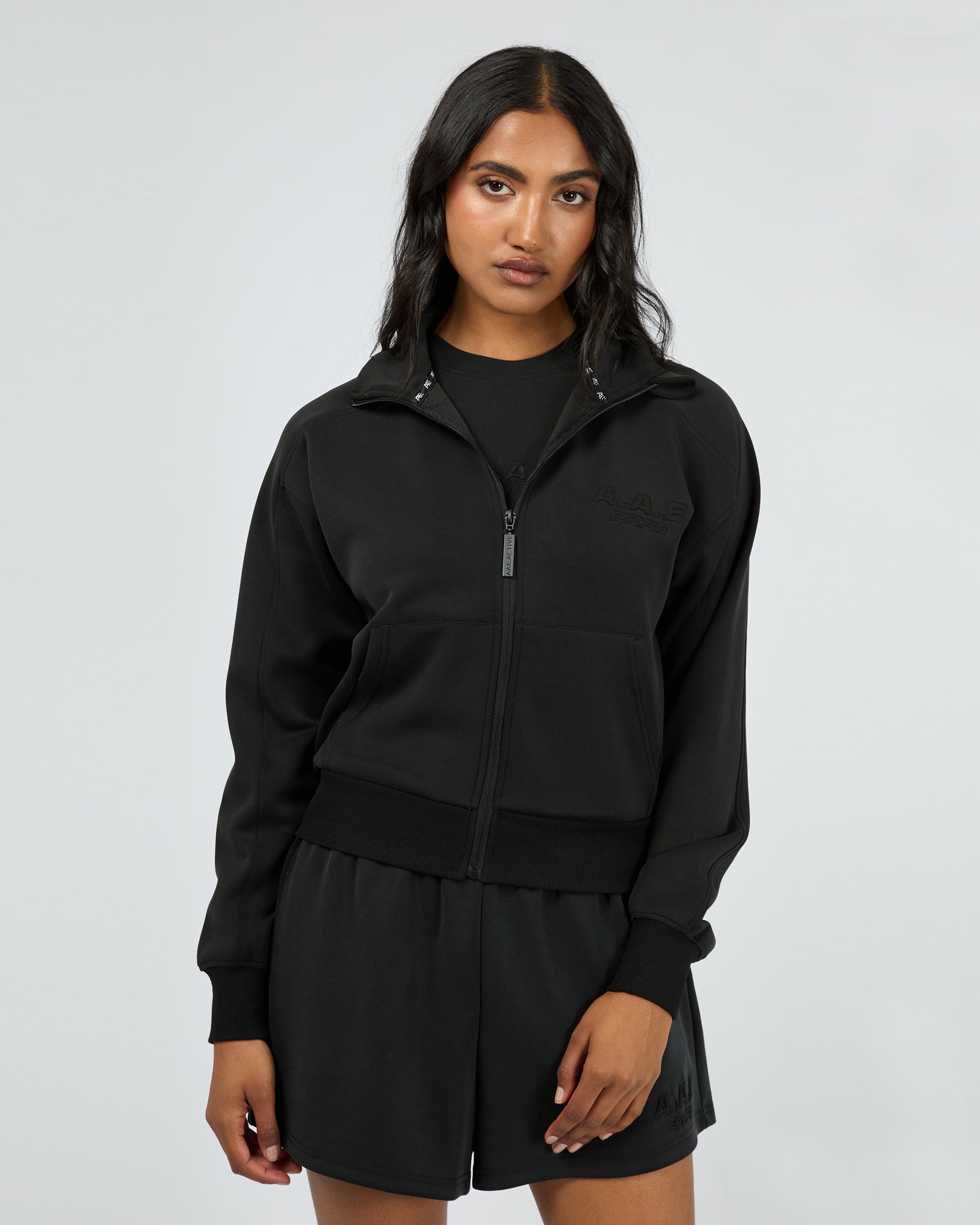 All About Eve Luxe Active Zip Through Black - Stylish & Comfortable Women's Workout Hoodie for Yoga, Running & Gym