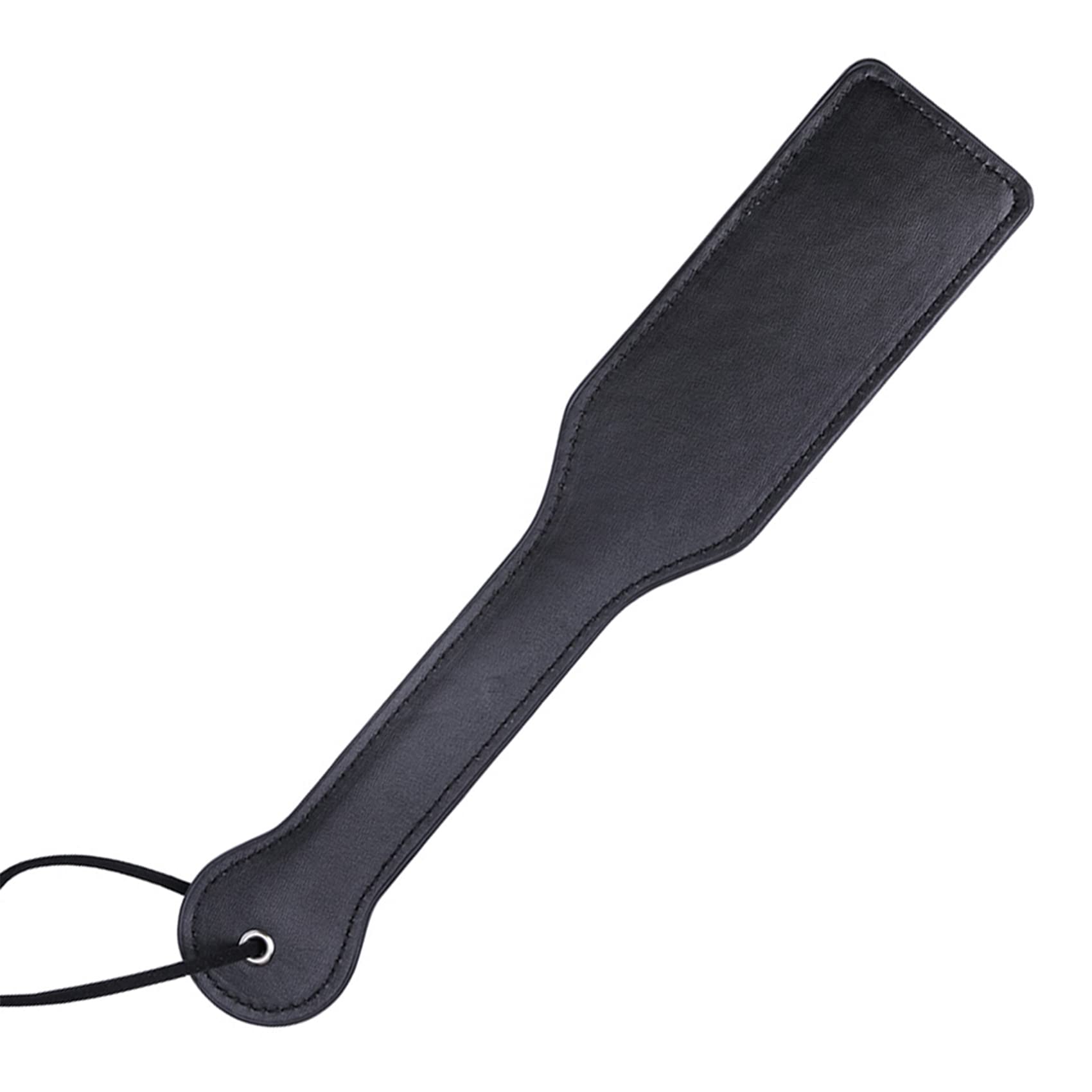 Premium Faux Leather Spanking Paddle for BDSM & Adult Play - 12.8 Inch Black Sensation Paddle for Couples & Spanking Enthusiasts - Perfect for Roleplay, Sensation Play & Erotic Spanking Scenes