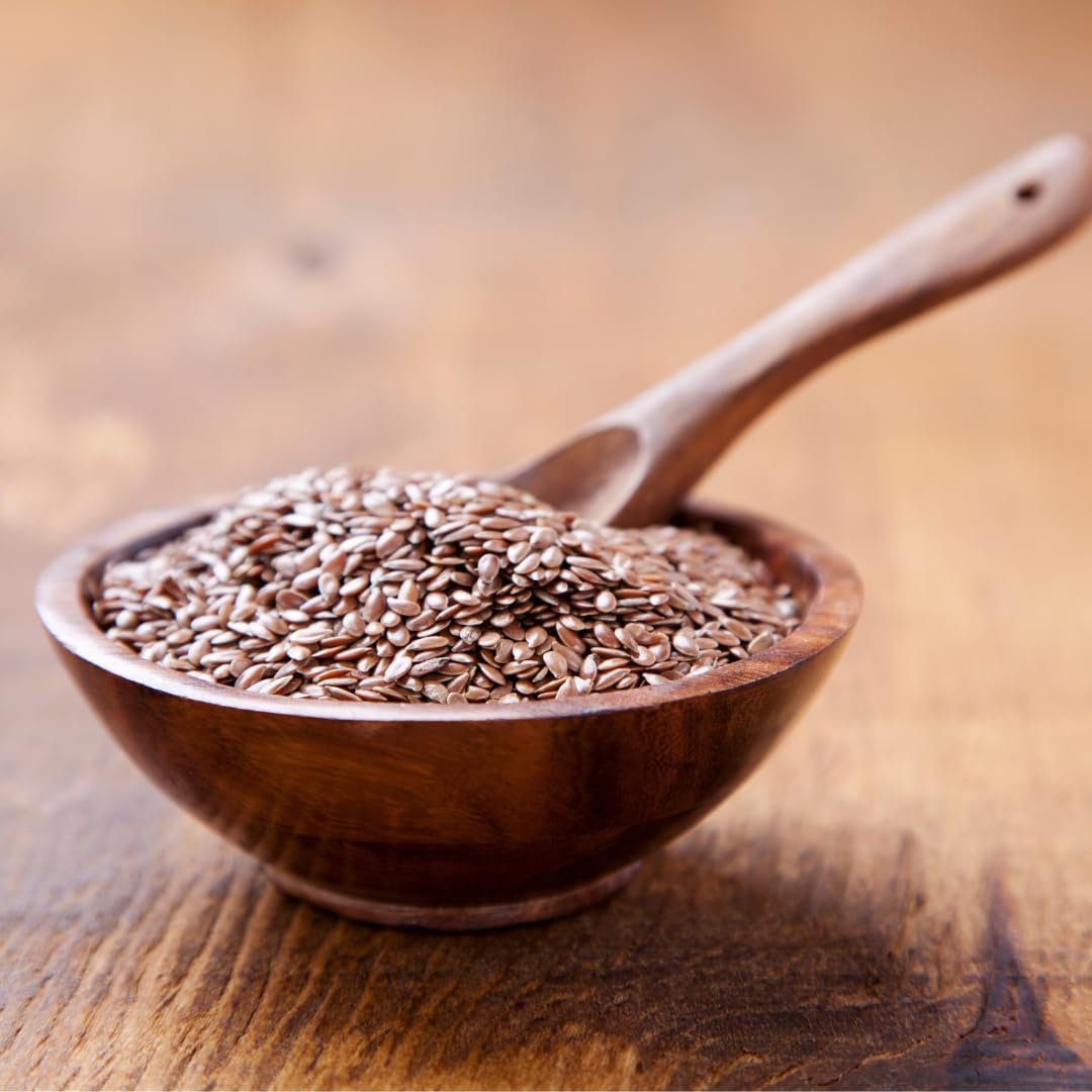 Organic Brown Flax Seeds for Baking & Cooking - 11.2oz | Egg Substitute, High Fiber Superfood | Perfect for Smoothies, Yogurt & Healthy Recipes