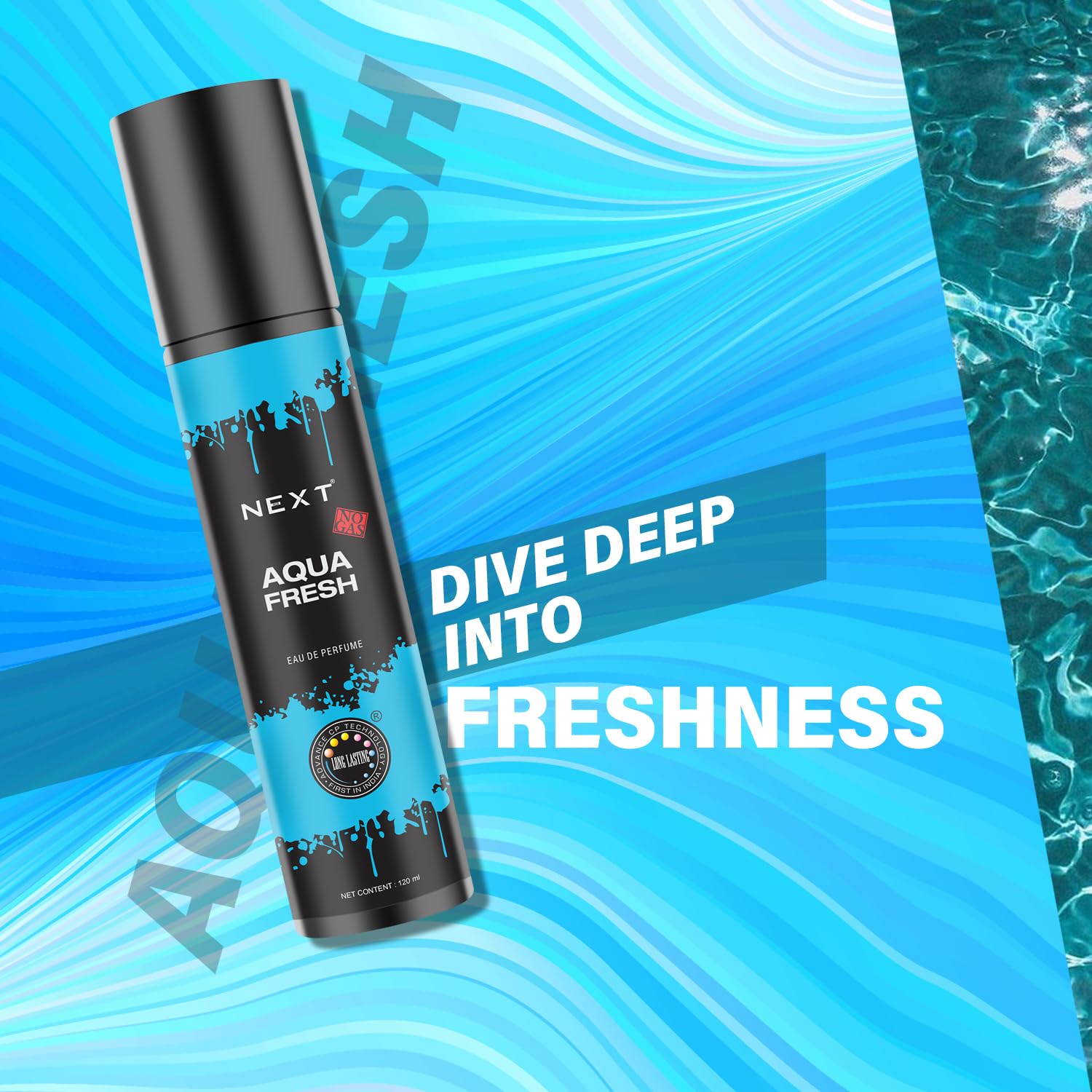 Next Care Aqua Fresh Men's Deodorant Spray - 120ml | Alcohol-Free Long Lasting Fragrance | Valentine's Day Gift for Him | Fresh Scent Body Spray | Perfect for Daily Use, Gym & Office