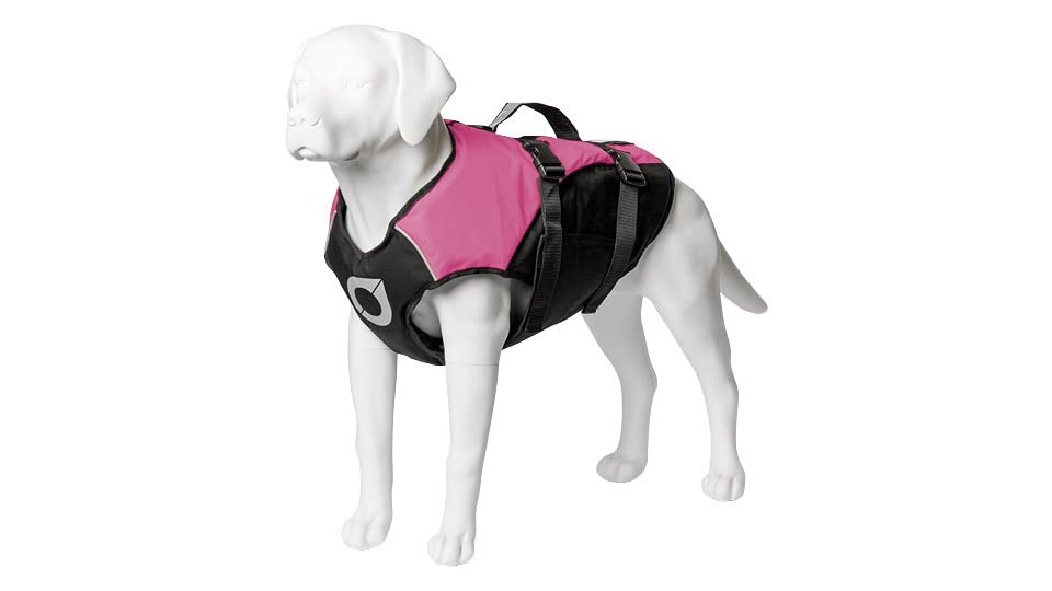 **Float Doggy Life Jacket - Ergonomic Dog Life Vest for Swimming & Boating, Secure Fit Patented Design, Medium Size, Pink - Perfect for Pool, Beach & Water Safety**