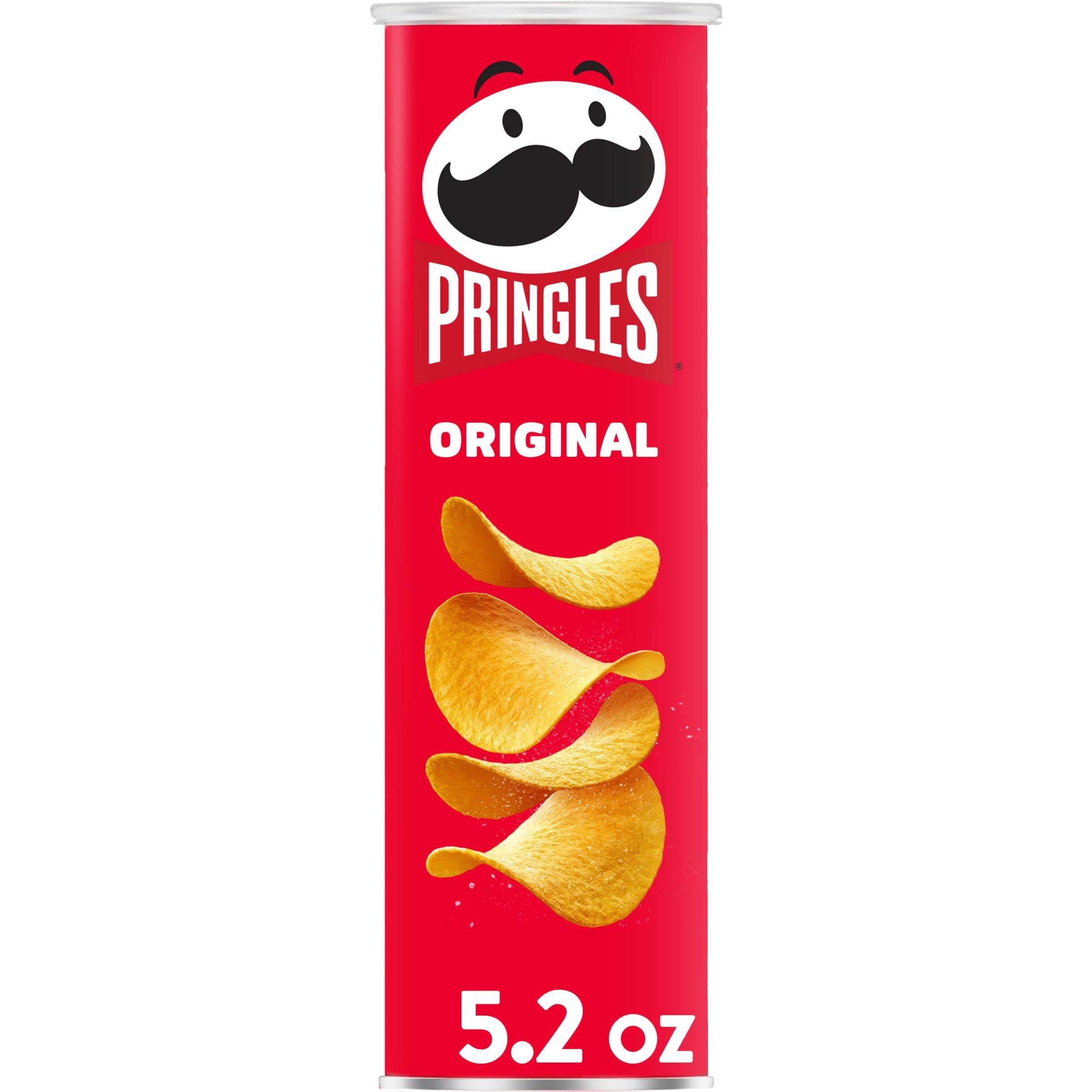 Pringles Original Potato Crisps Chips - 5.2oz Can (Pack of 1) - Crunchy Lunch Snacks & On-The-Go Treats for Office, School, or Road Trips