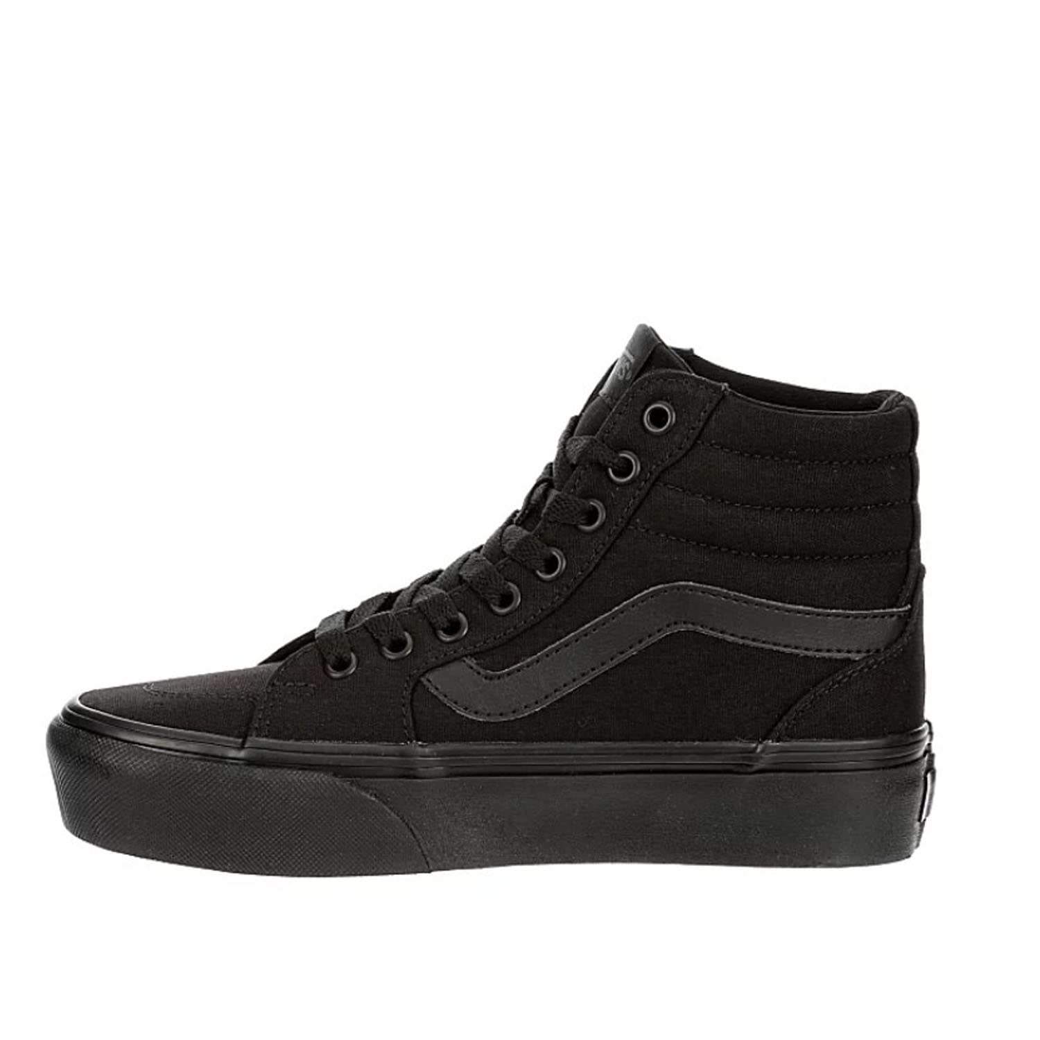 Vans Unisex Filmore High Top Platform Sneakers - Black Lace-Up Shoes for Women & Men | Casual Streetwear & Skateboarding Fashion
