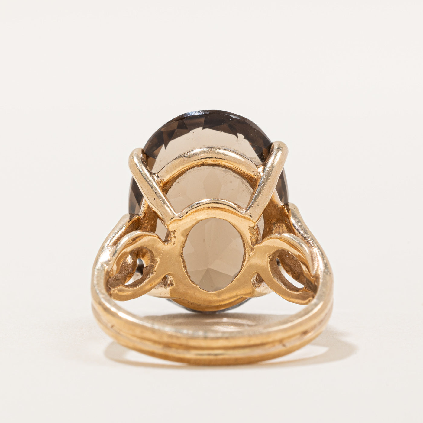 9.50ct Smokey Quartz Cocktail Ring - Size 4.75 - Elegant Statement Jewelry for Evening Parties & Special Occasions