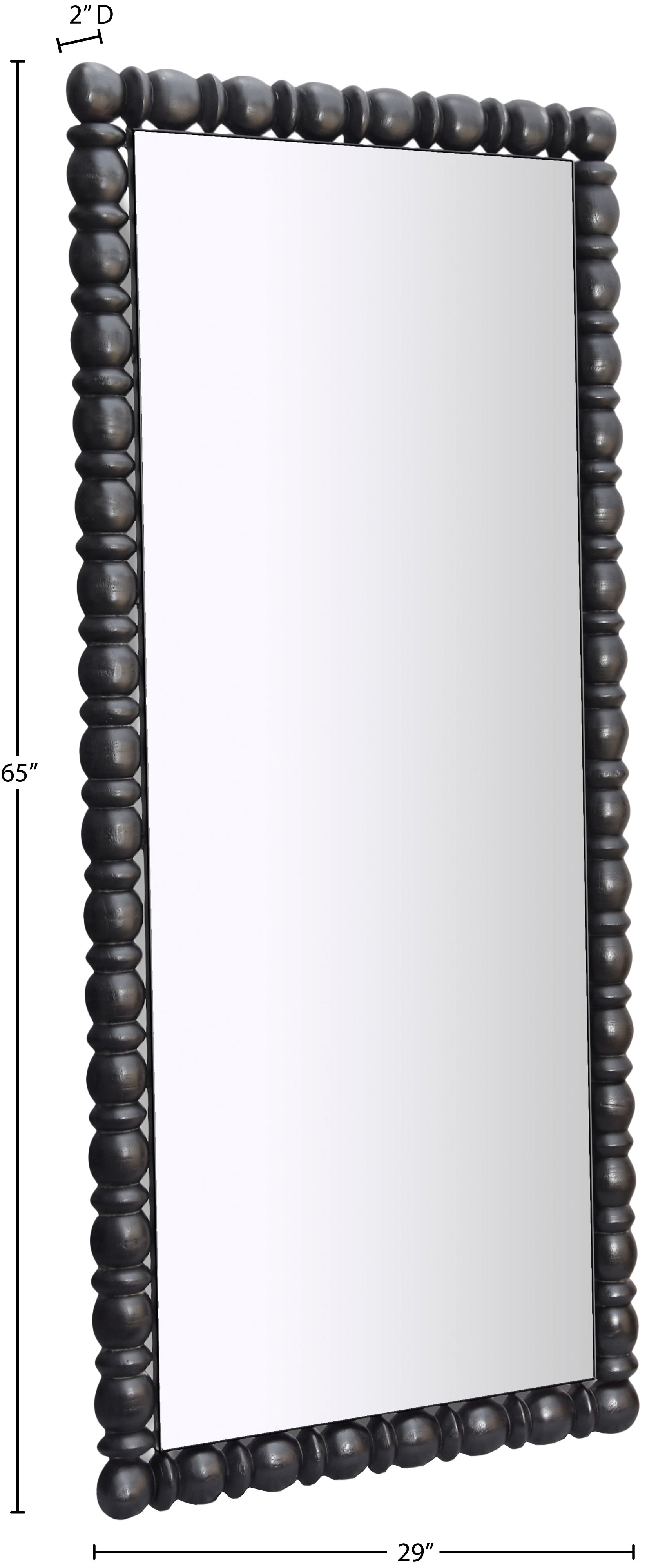 Aubrey Mirror 65M - Full Length Wall Mirror with Rustic Wood Frame, Perfect for Bedroom, Living Room, and Entryway Decor