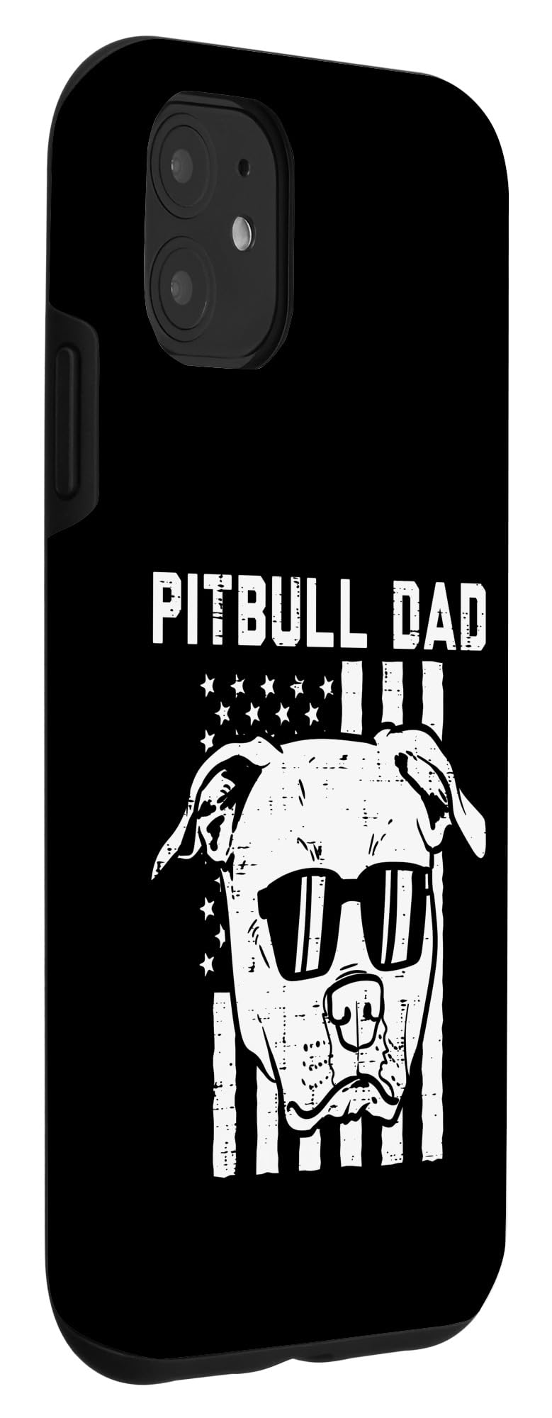 Patriotic iPhone 11 Case for Dog Lovers - American Flag Pitbull Design - Perfect Gift for Men & Dad - Durable Protective Phone Cover for Everyday Use & Outdoor Activities