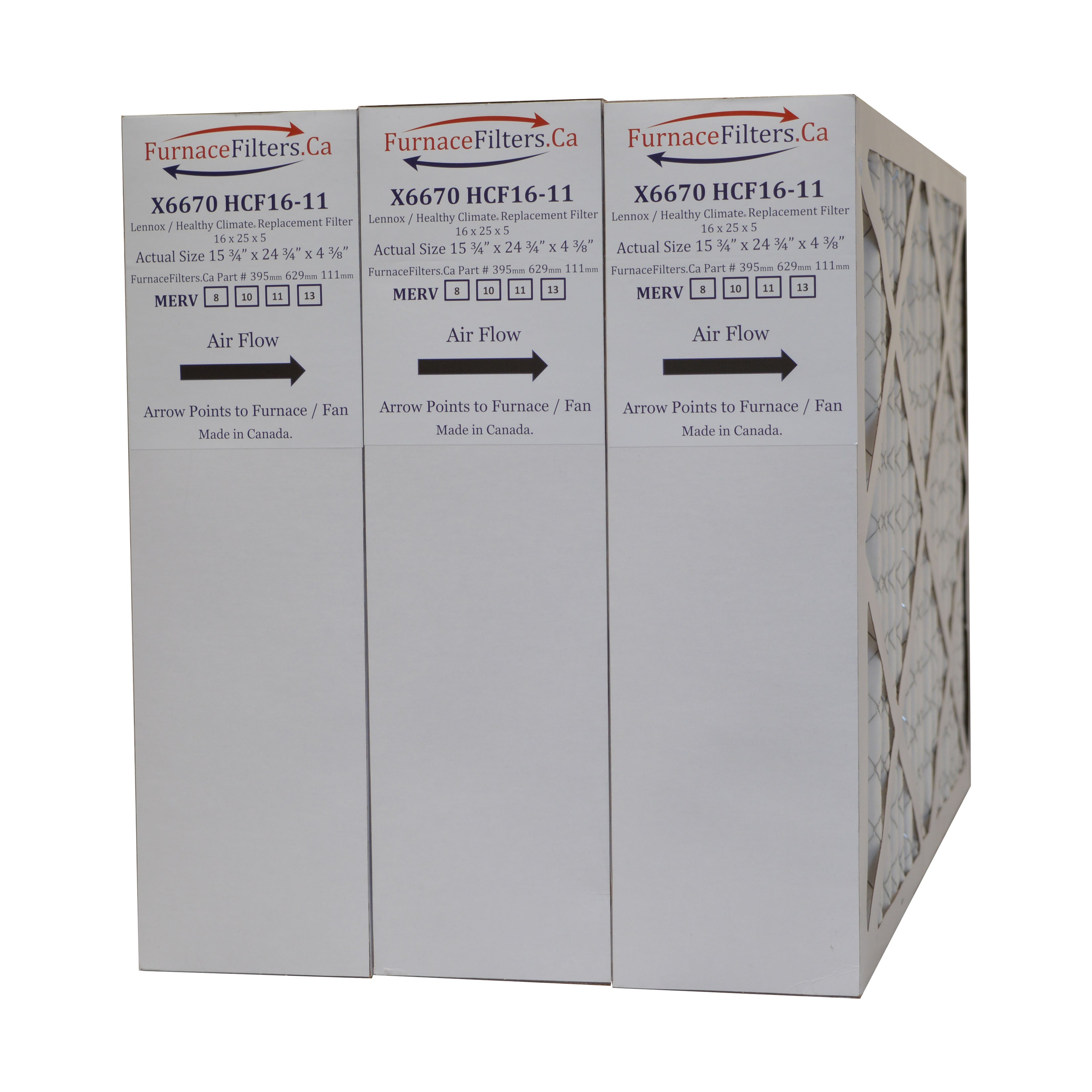 16x25x4.5 MERV 10 Furnace Air Filter Replacement - Case of 3 | Clean Comfort AMP 11 1625 45 | Actual Size 15.75x24.75x4.38 Inches | Perfect for HVAC Systems, Home Air Purifiers & Furnace Maintenance