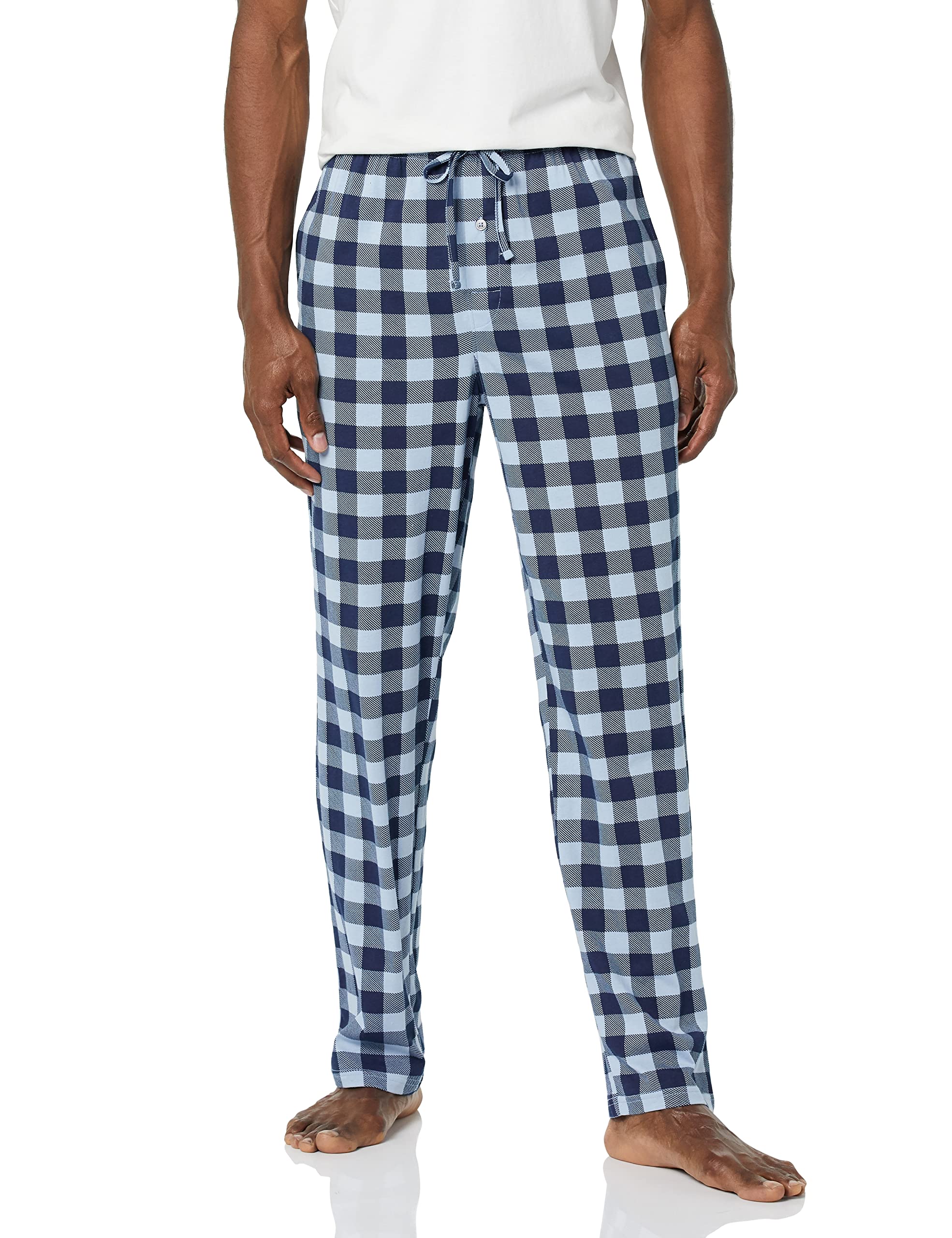 Amazon Essentials Men's Soft Cotton Knit Pajama Pants - Comfortable Sleepwear for Lounge & Nighttime Relaxation at Home