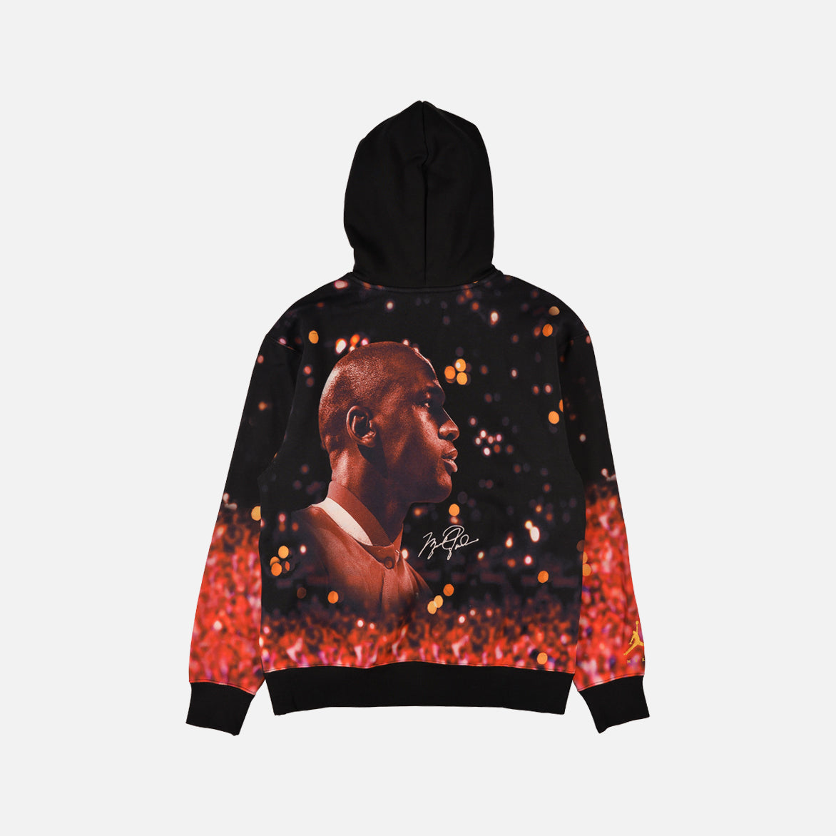 Allover Print Fleece Hoodie - Black | Cozy & Stylish Unisex Pullover for Casual Wear, Street Fashion & Outdoor Activities
