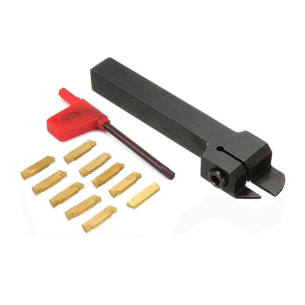 High Precision Boring Bar Lathe Tool Set with 10pcs MGMN200-G Inserts & Wrench - CNC Turning Tools for Metalworking (H99F) - Perfect for Lathe Machining, Metal Cutting & Industrial Manufacturing