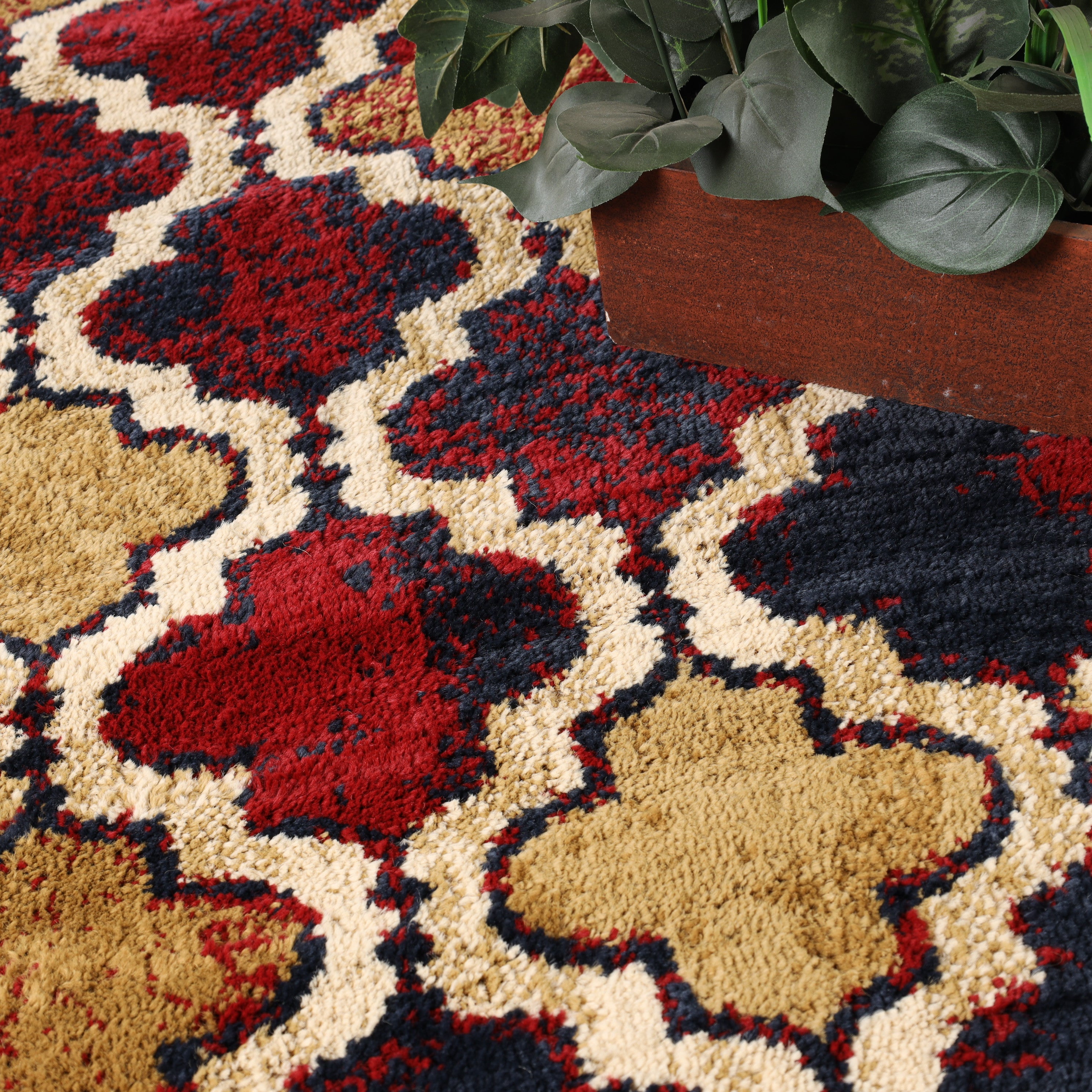 Viking Geometric Trellis Indoor Area Rug & Runner - Non-Slip Boho Chic Carpet for Living Room, Bedroom, Hallway - Perfect for Nordic Home Decor & Cozy Spaces