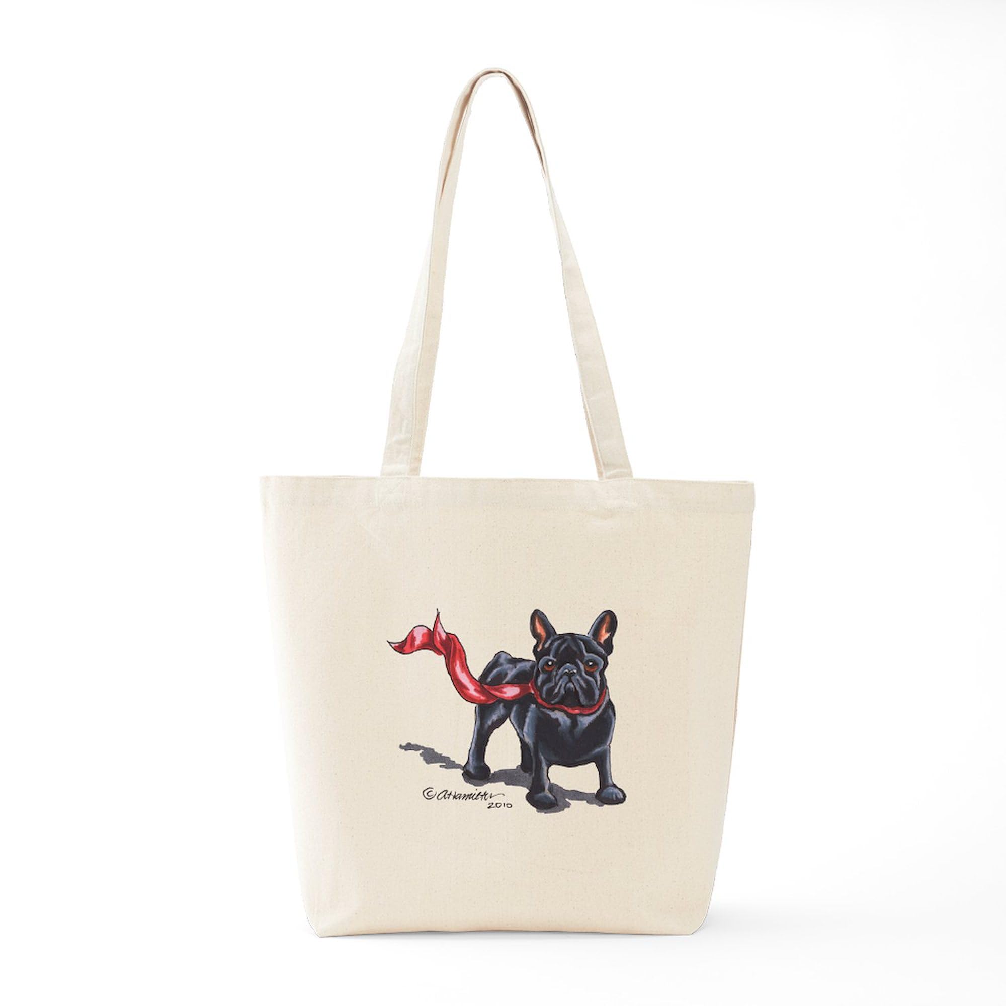 French Bulldog Lover Tote Bag - Natural Canvas Reusable Shopping Bag for Groceries, Beach & Daily Use | Cute Dog Gift for Women & Men