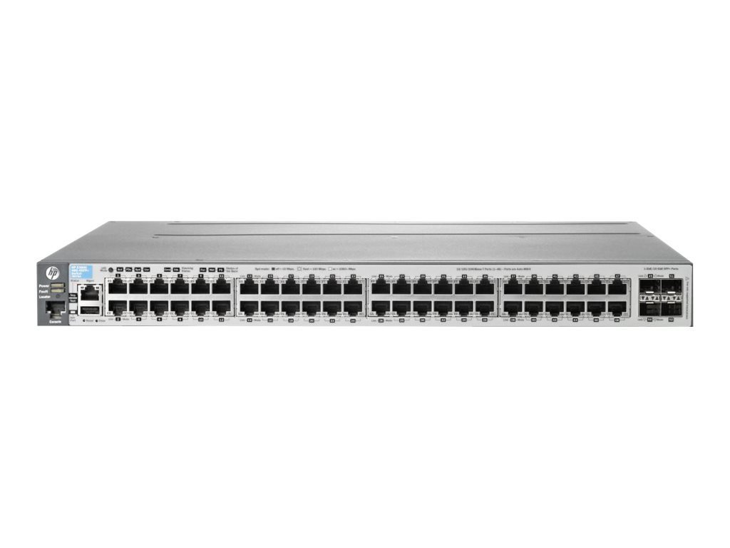 HP J9576A E3800-48G-4SFP+ Gigabit Ethernet Switch | 48 Port Network Switch with 4 SFP+ Ports | Certified Refurbished | Ideal for Small Business Networks & Data Centers