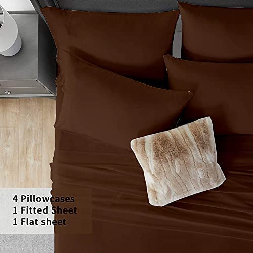 800 Thread Count 100% Pure Egyptian Cotton Bed Sheet Set - 6 Piece Twin Size, Sateen Weave Luxury Sheets with Deep Pockets (Fits Mattress Up to 14