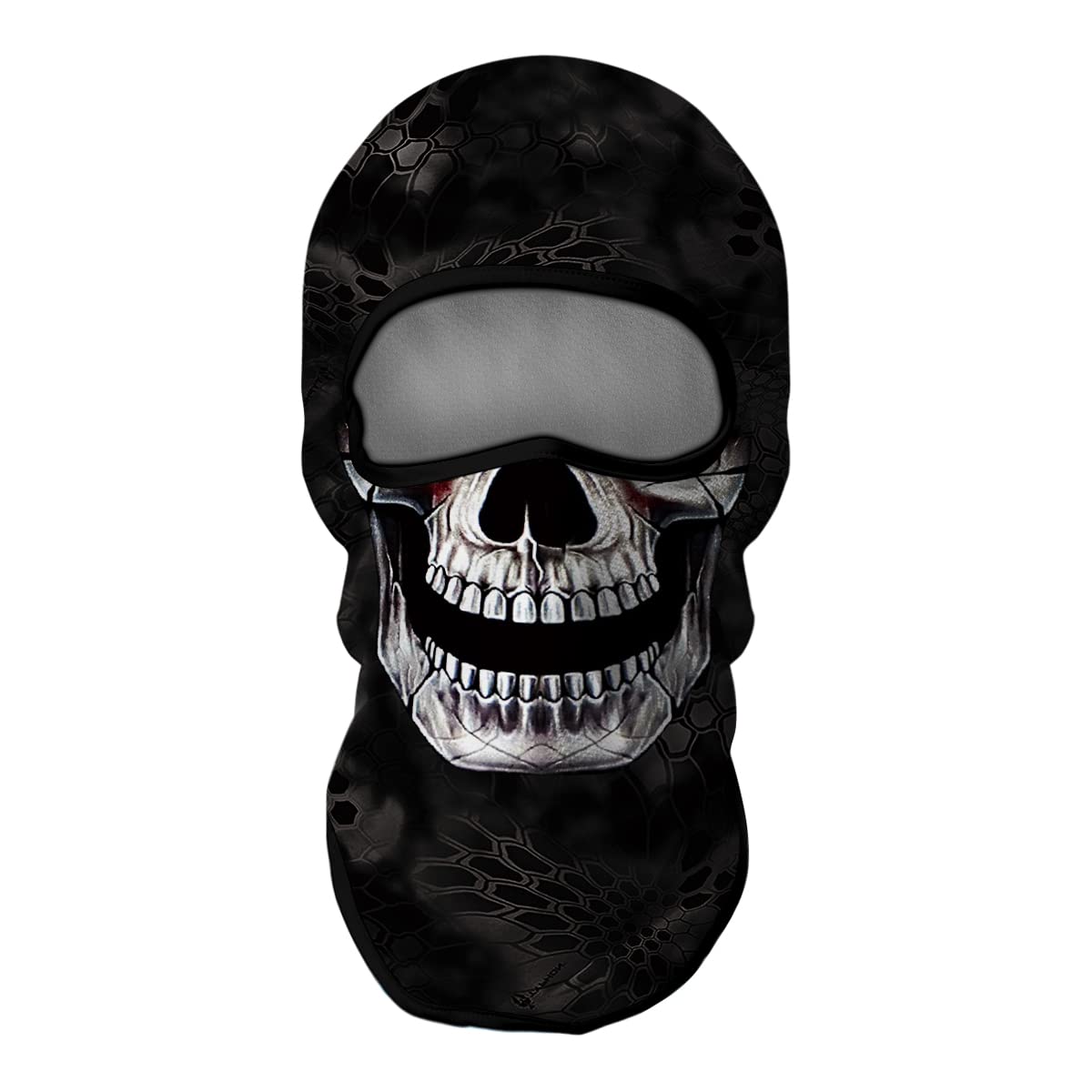 3D Skull Full Face Balaclava Mask - UV Sun Protection for Motorcycle, Ski, Cycling & Fishing - Winter Sports & Outdoor Activities Gear for Men