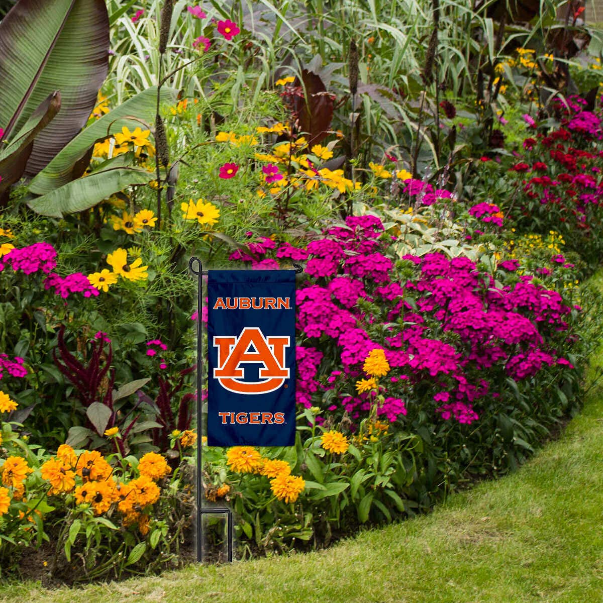 Auburn University Mini Garden Flag Topper - College Flags & Banners Co. - Perfect for Flower Pots, Gardens, and Outdoor Decor