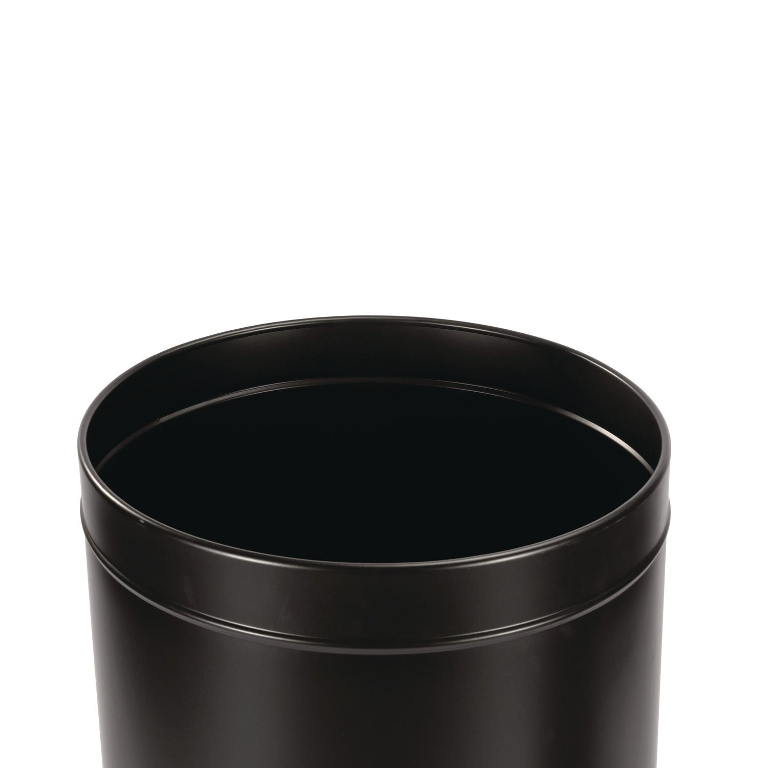 Alpine Industries 27 Gallon Stainless Steel Commercial Trash Can with Lid - Heavy Duty Indoor Garbage Bin for Kitchen, Office & Restaurant Use - Black