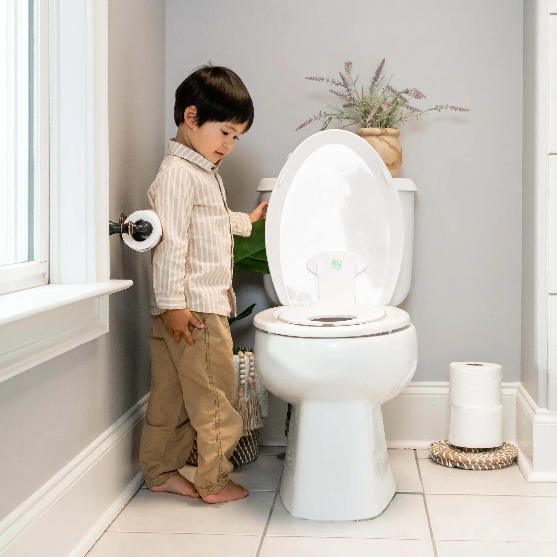 Bright Starts Flip & Sit Potty Seat - Adjustable Toddler Training Toilet with Non-Slip Base | Perfect for Potty Training Boys & Girls at Home or Daycare