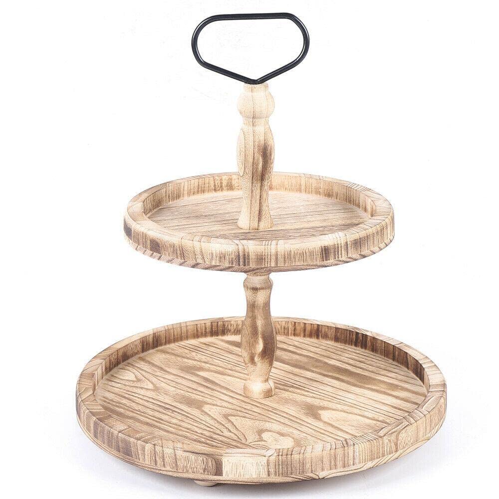 2 Layer Round Cake Stand - Stainless Steel Dessert Display Rack for Home, Party, Wedding, Kitchen - Perfect for Serving Cakes, Cupcakes, and Pastries