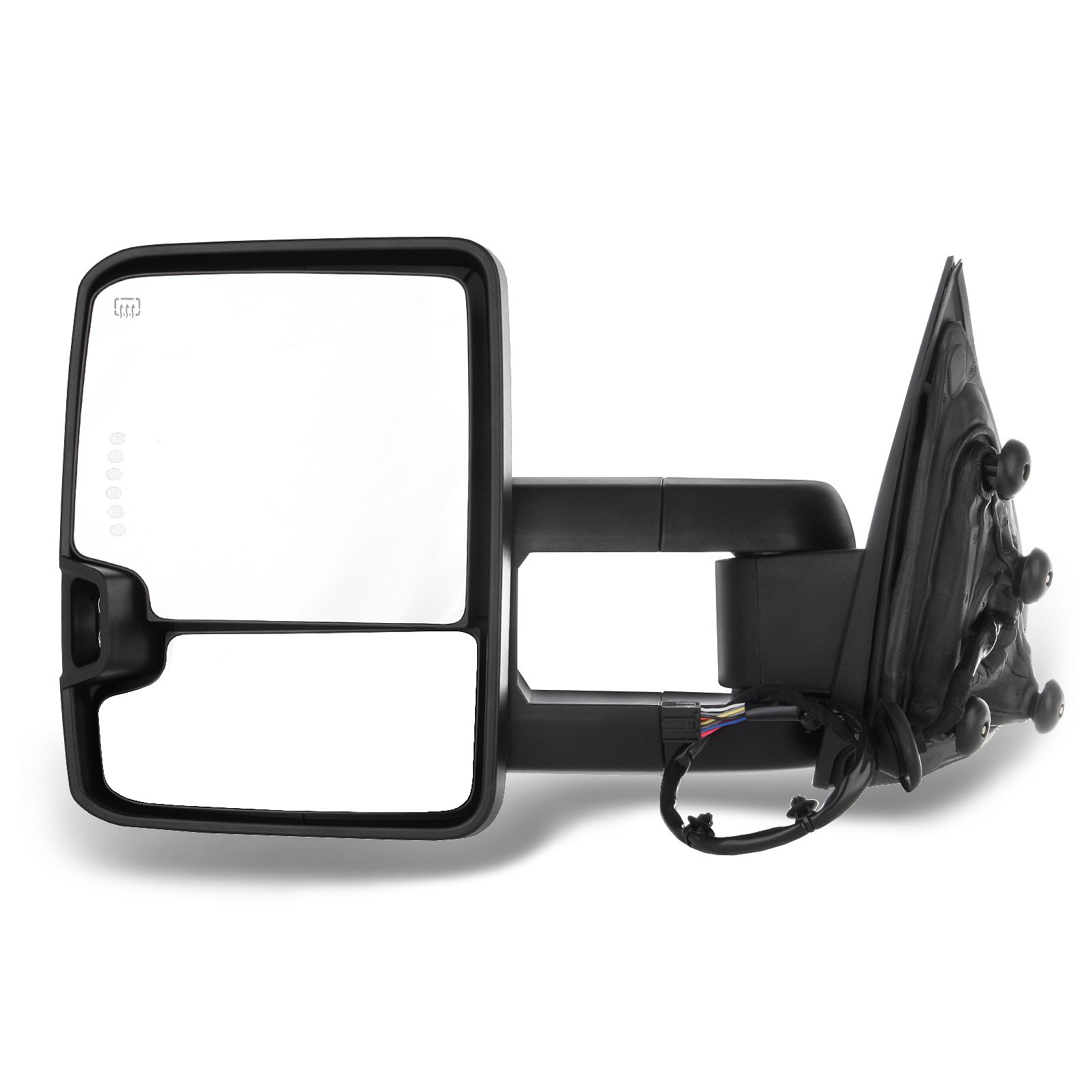 2014-2017 Chevy Silverado 1500 & GMC Sierra 1500/2500HD/3500 HD Towing Mirrors - Power Heated with Turn Signal | Left & Right Side Replacement | Enhanced Visibility for Towing & Night Driving