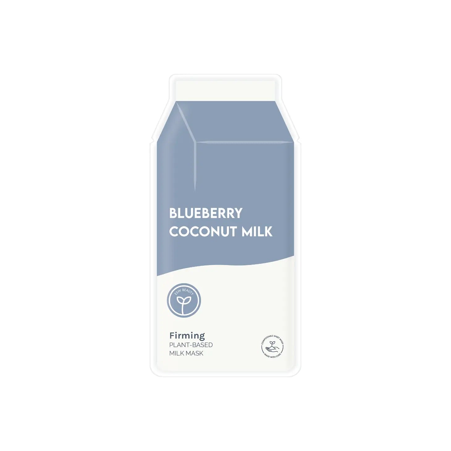 Organic Blueberry Coconut Milk Face Mask - Hydrating & Brightening Skincare for Dry & Dull Skin - Perfect for Spa Night & Self-Care Routine