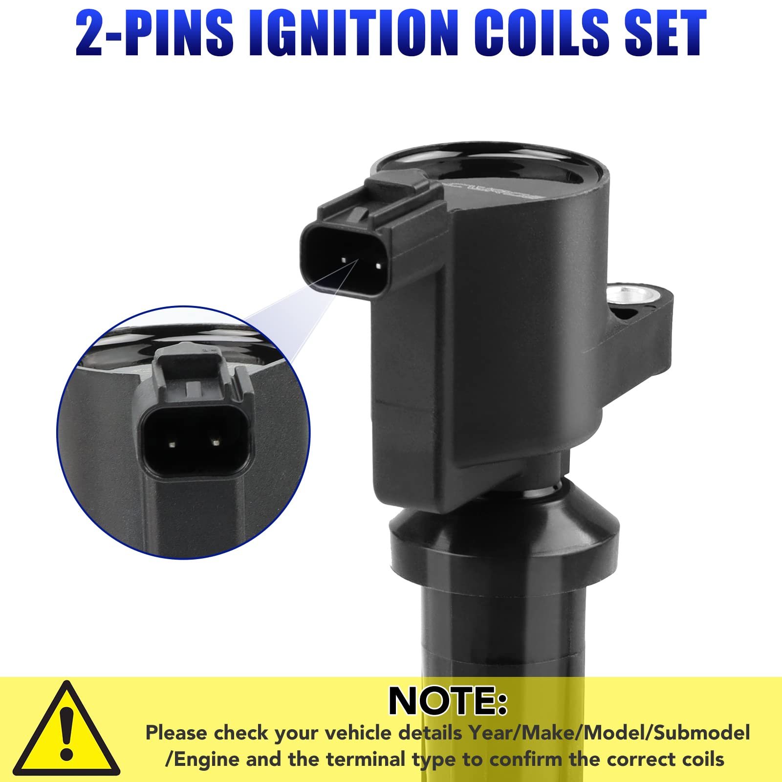 4-Piece Ignition Coil Pack & Spark Plug Set Compatible with Ford Fusion/Escape/C-Max/Transit Connect/Lincoln MKZ/Mercury Mariner/Milan (2010-2016) 2.0L 2.5L L4 - Replacement for DG507 - Perfect for Engine Tune-Ups & Performance Upgrades