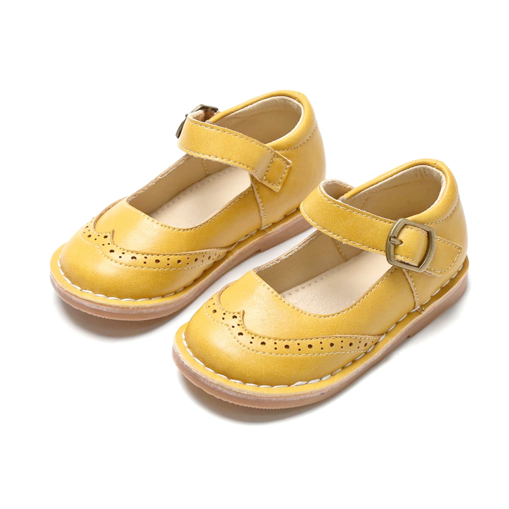 THEE BRON Toddler & Little Girls Mary Jane Flats - Comfortable School Shoes for Dress Up, Party & Everyday Wear | Oxford Style Ballet Flats for Girls