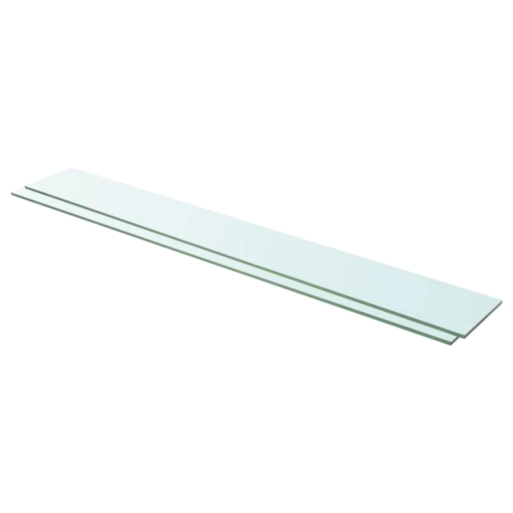 vidaXL 2-Pack Clear Tempered Glass Shelves 43.3