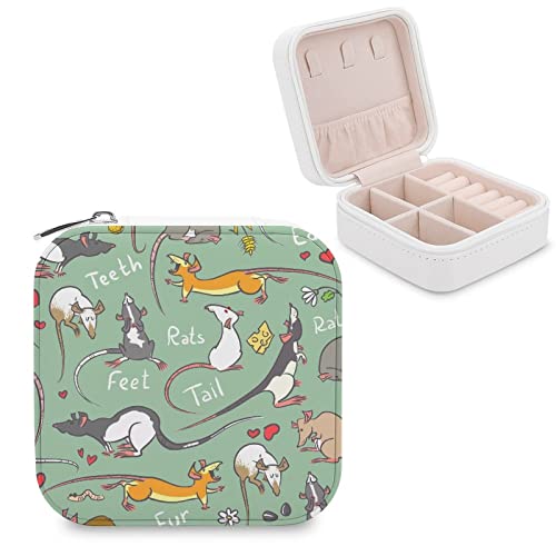 Women's PU Leather Jewelry Box - Portable Travel Jewelry Organizer Case for Rings, Earrings, Necklaces & Bracelets | Perfect for Home Storage, Travel & Gift Giving